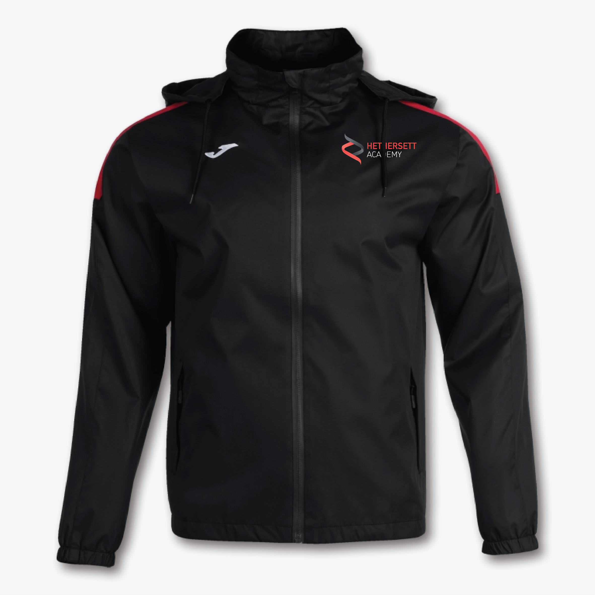 Hethersett Academy PE Staff - Joma Trivor Rain Jacket - Black Red