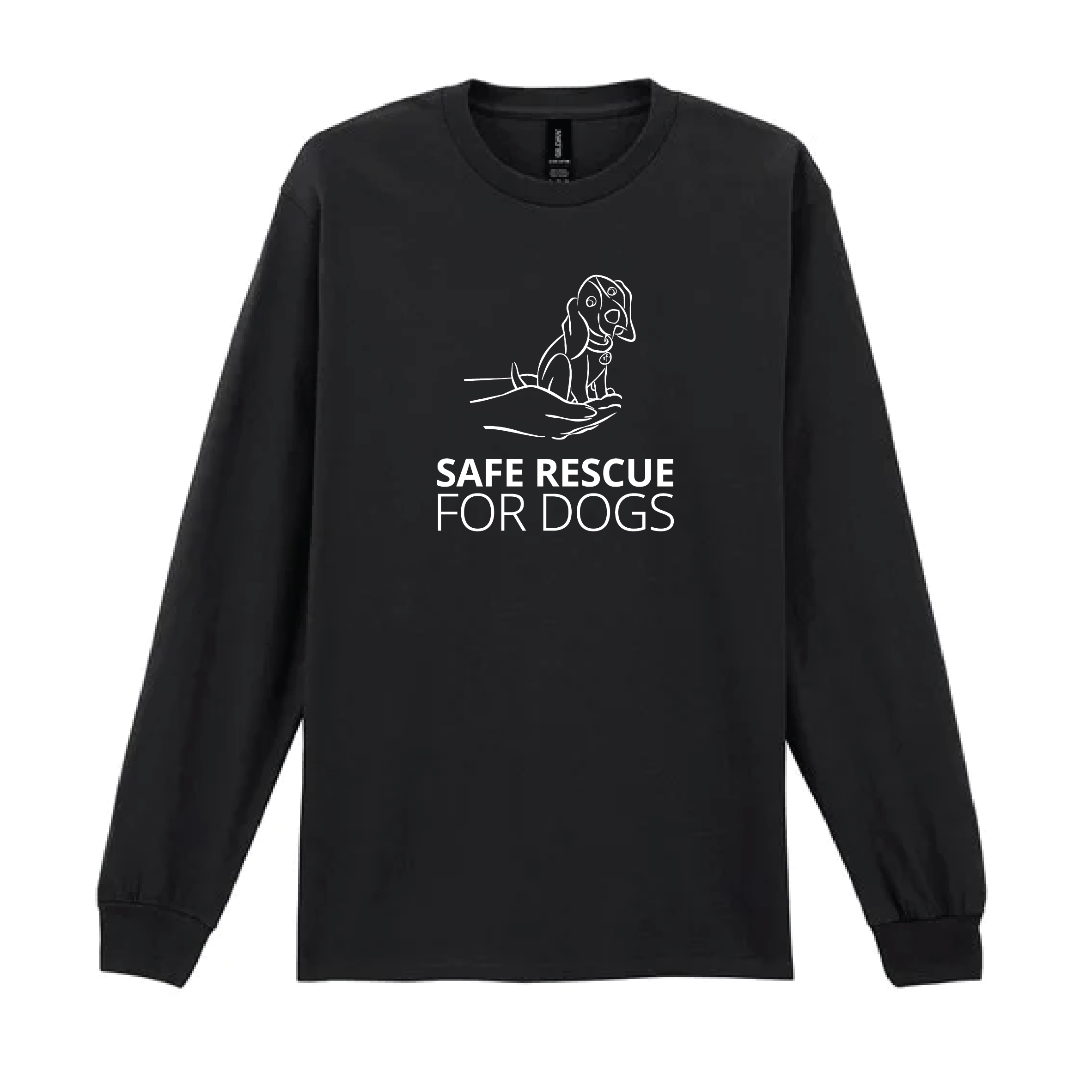 Safe Rescue For Dogs - Ultra Cotton Long Sleeve Shirt - Black