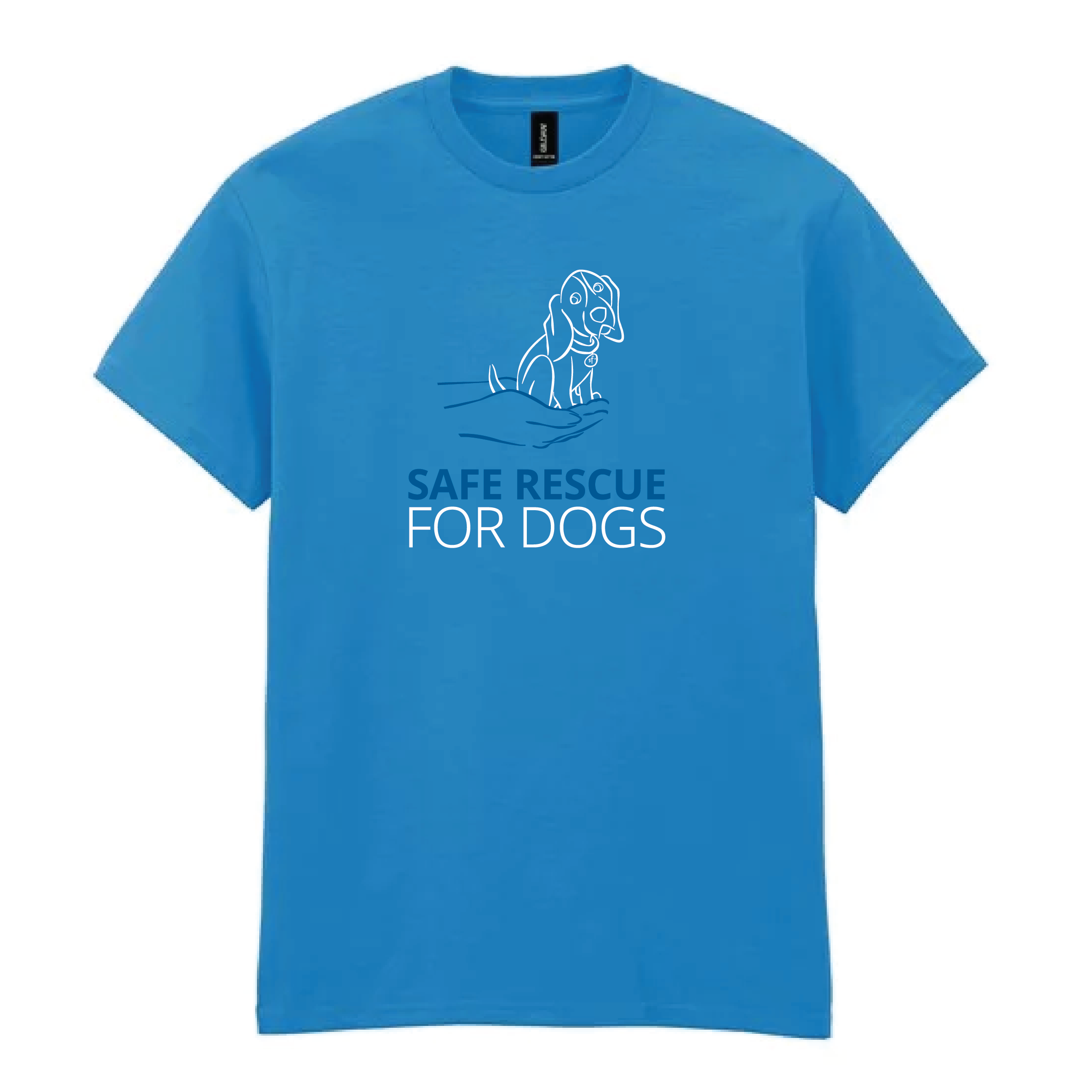 Safe Rescue For Dogs - Heavy Cotton T-Shirt - Sapphire