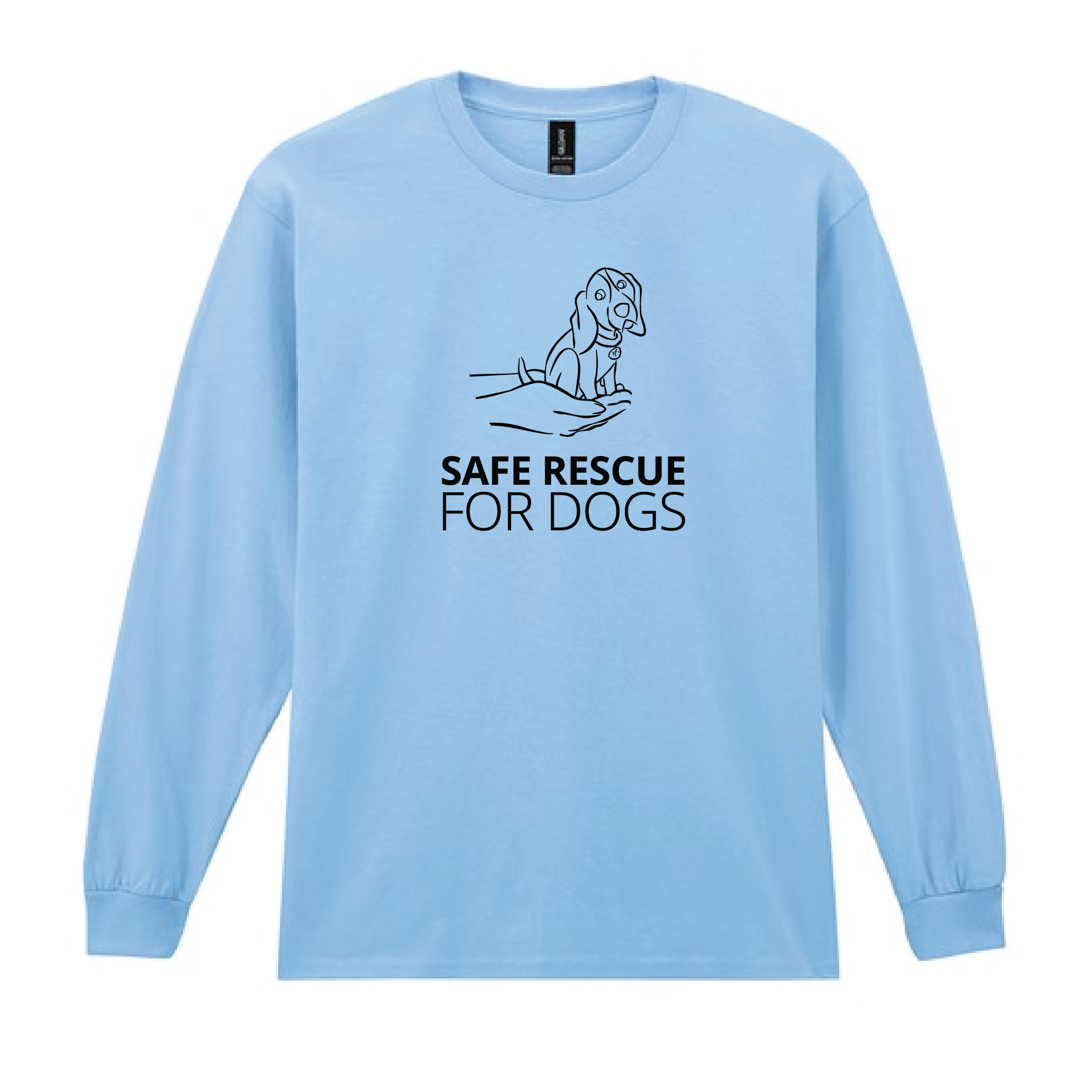 Safe Rescue For Dogs - Ultra Cotton Long Sleeve Shirt - Light Blue