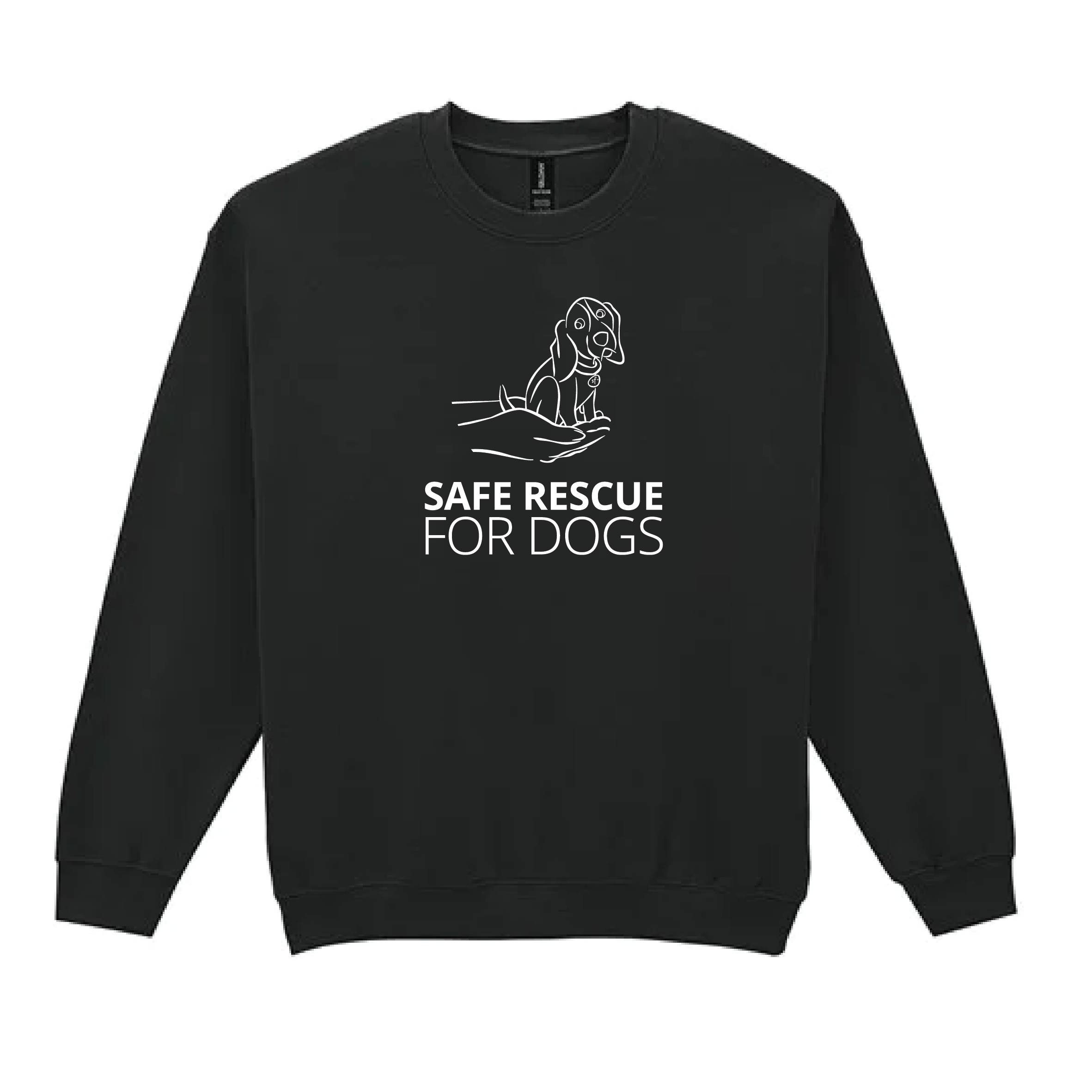 Safe Rescue For Dogs - Heavy Blend Crew Neck Sweatshirt - Black