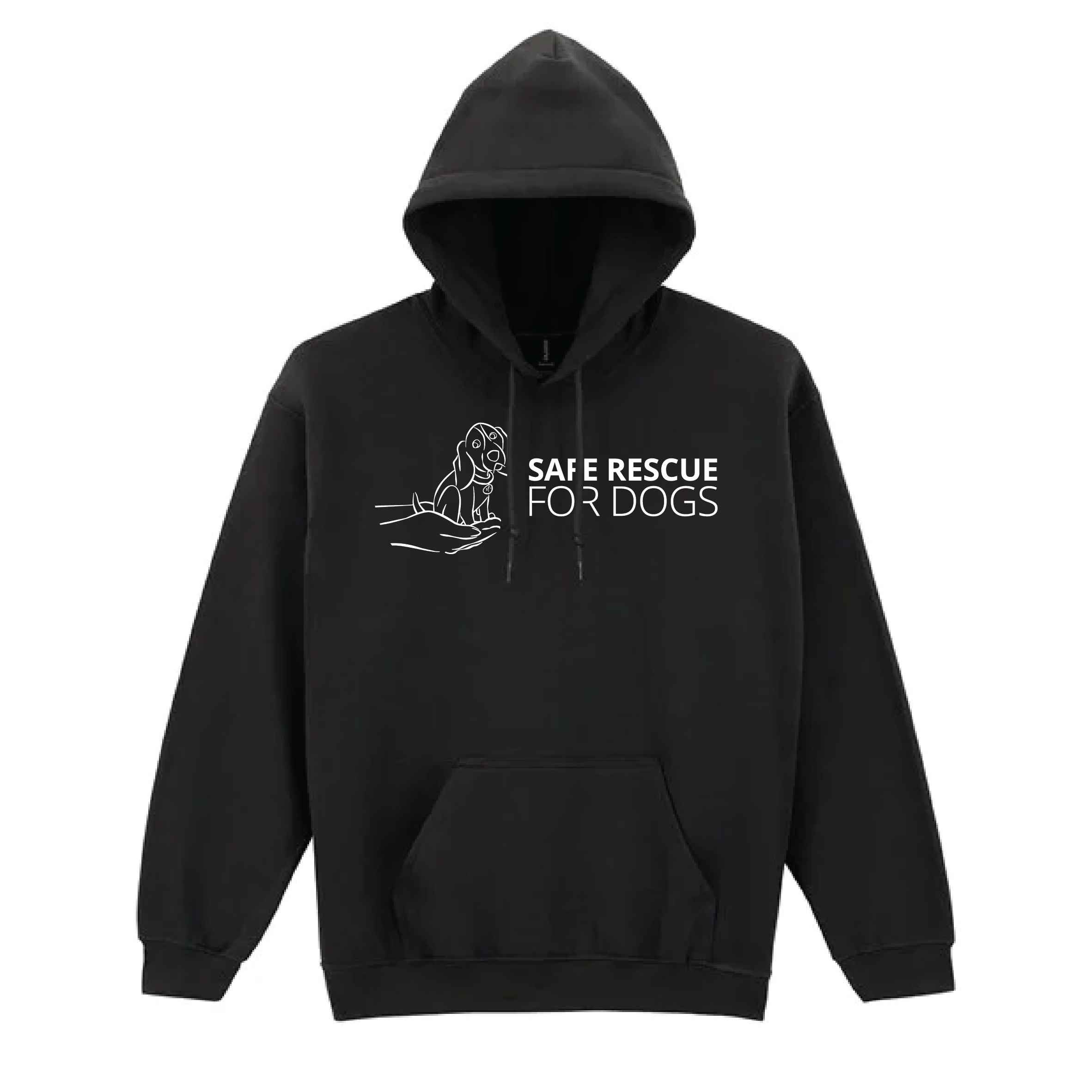 Safe Rescue For Dogs - Heavy Blend Hooded Sweatshirt - Black