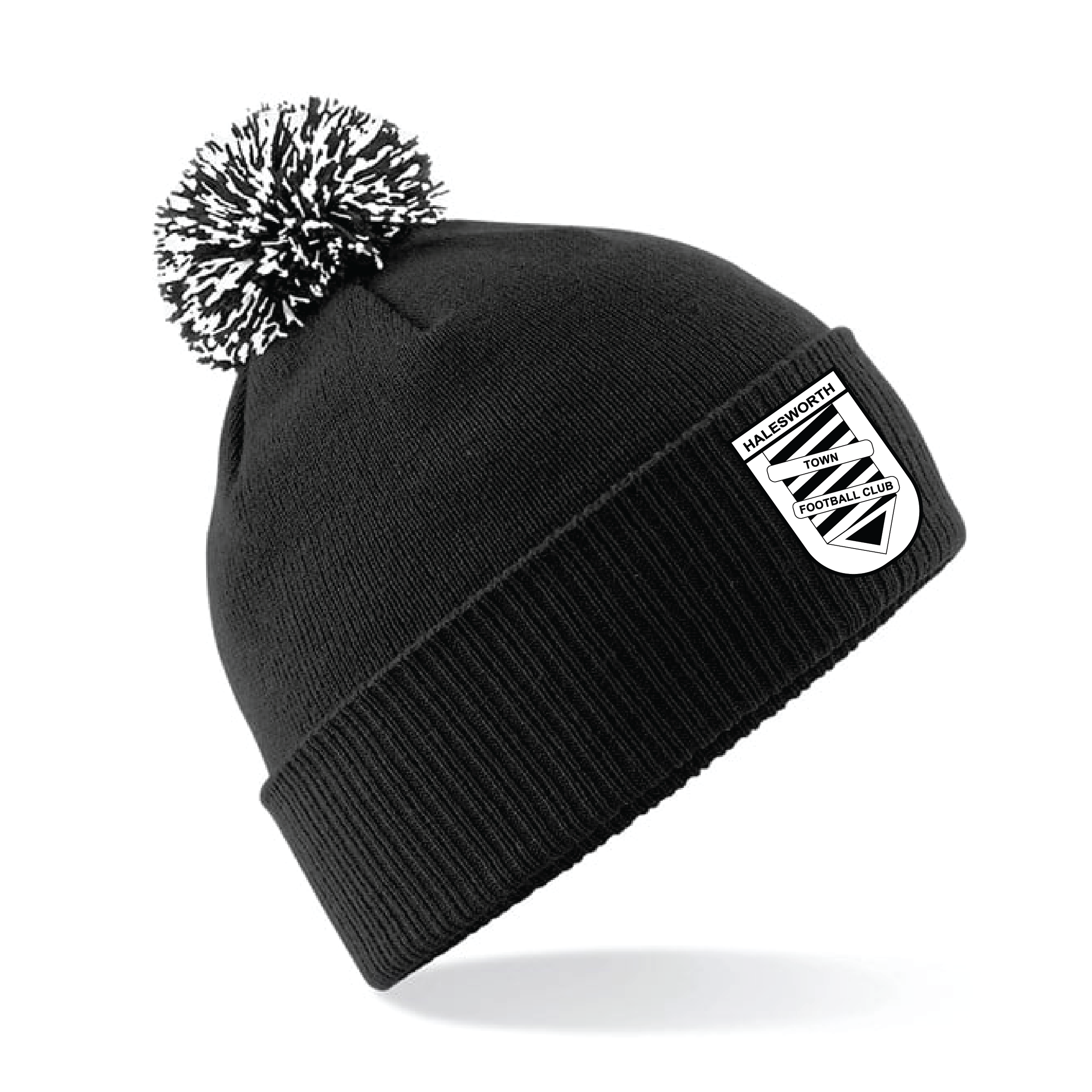 Halesworth Town FC - Snowstar Beanie - Black White