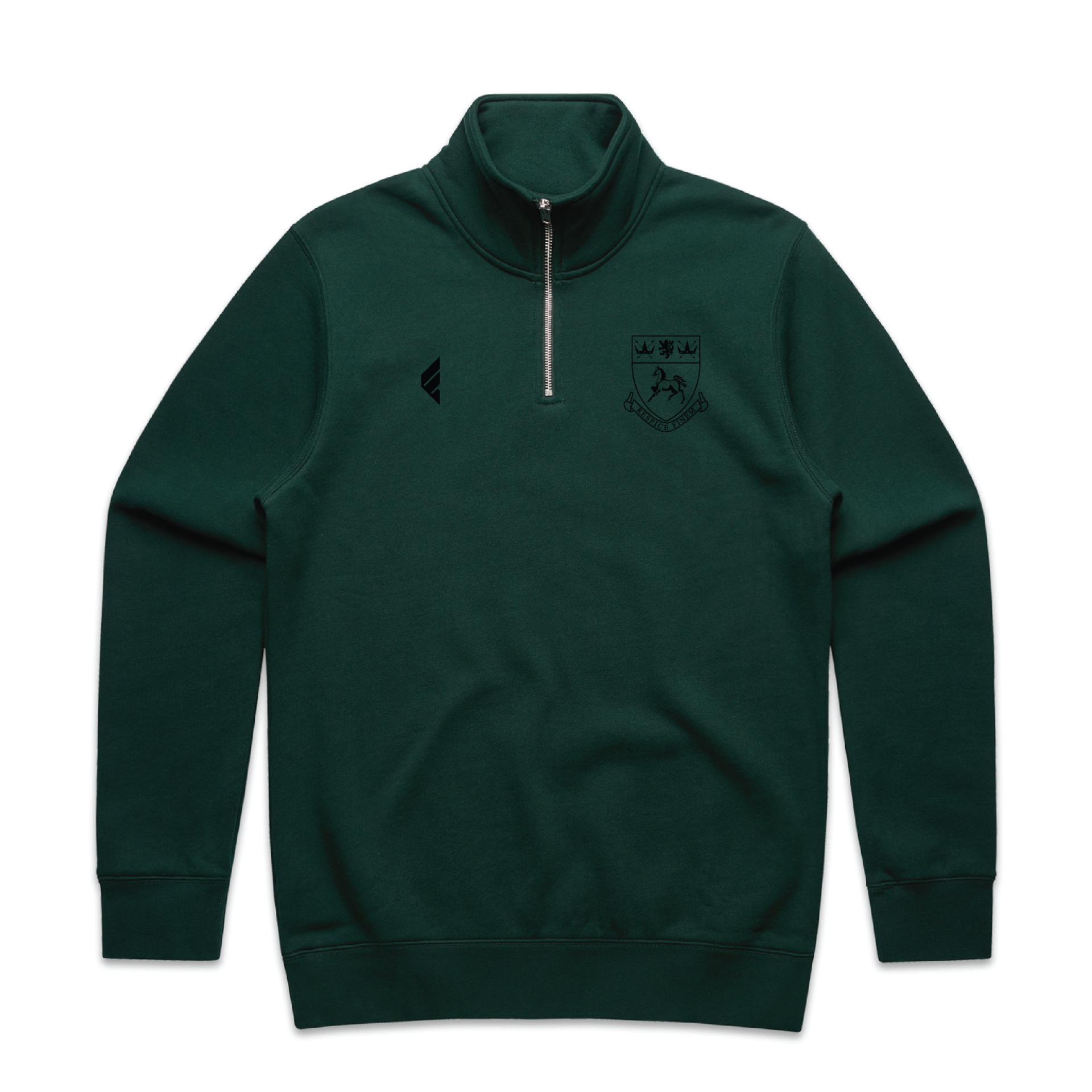Newmarket RUFC - Heritage 1/4 Zip Crew - Pine Green