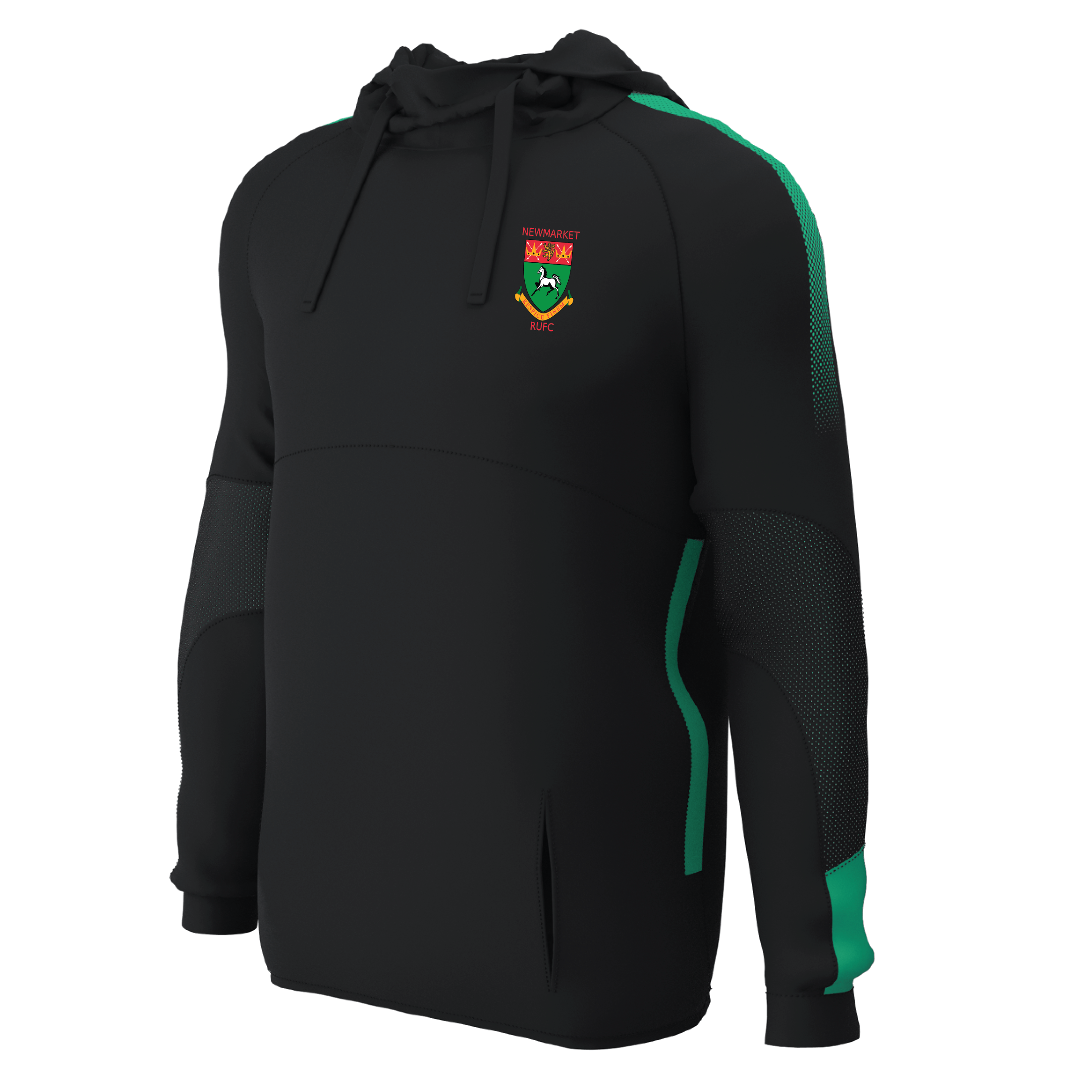 Newmarket RUFC - EDGE Pro Hoodie - Black / Emerald