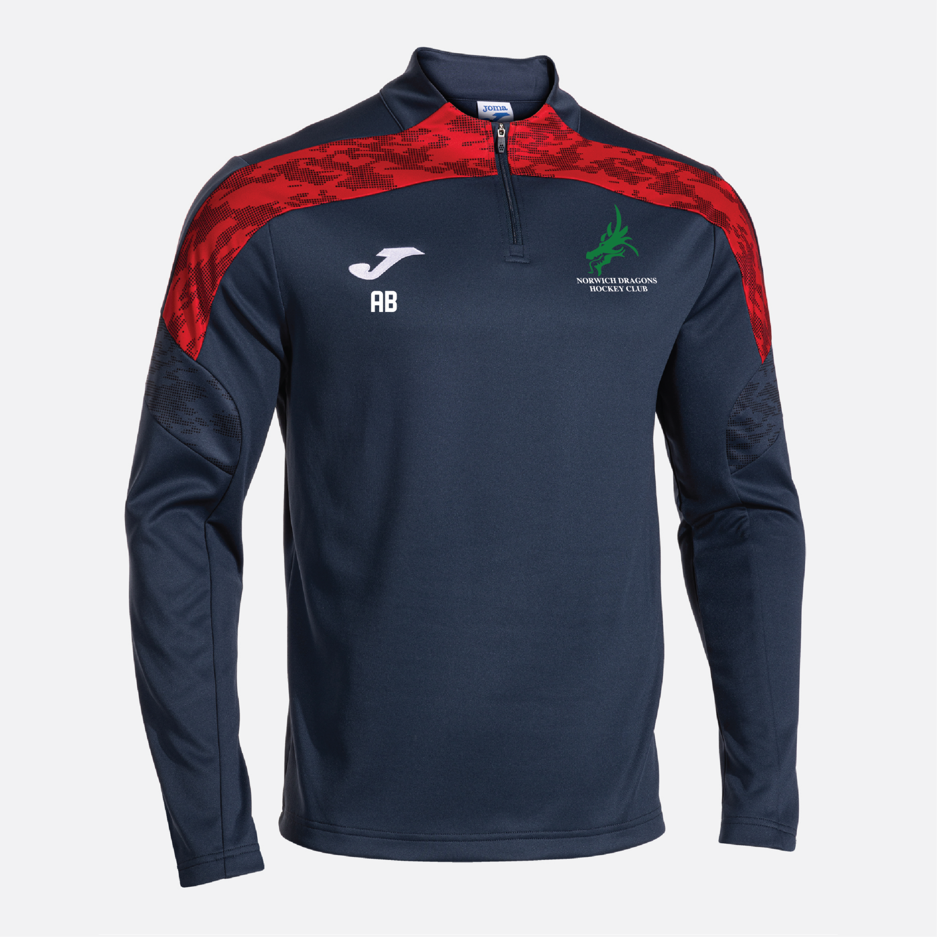 Norwich Dragons Hockey Club - Joma Championship VIII 1/4 Zip - Navy/Red