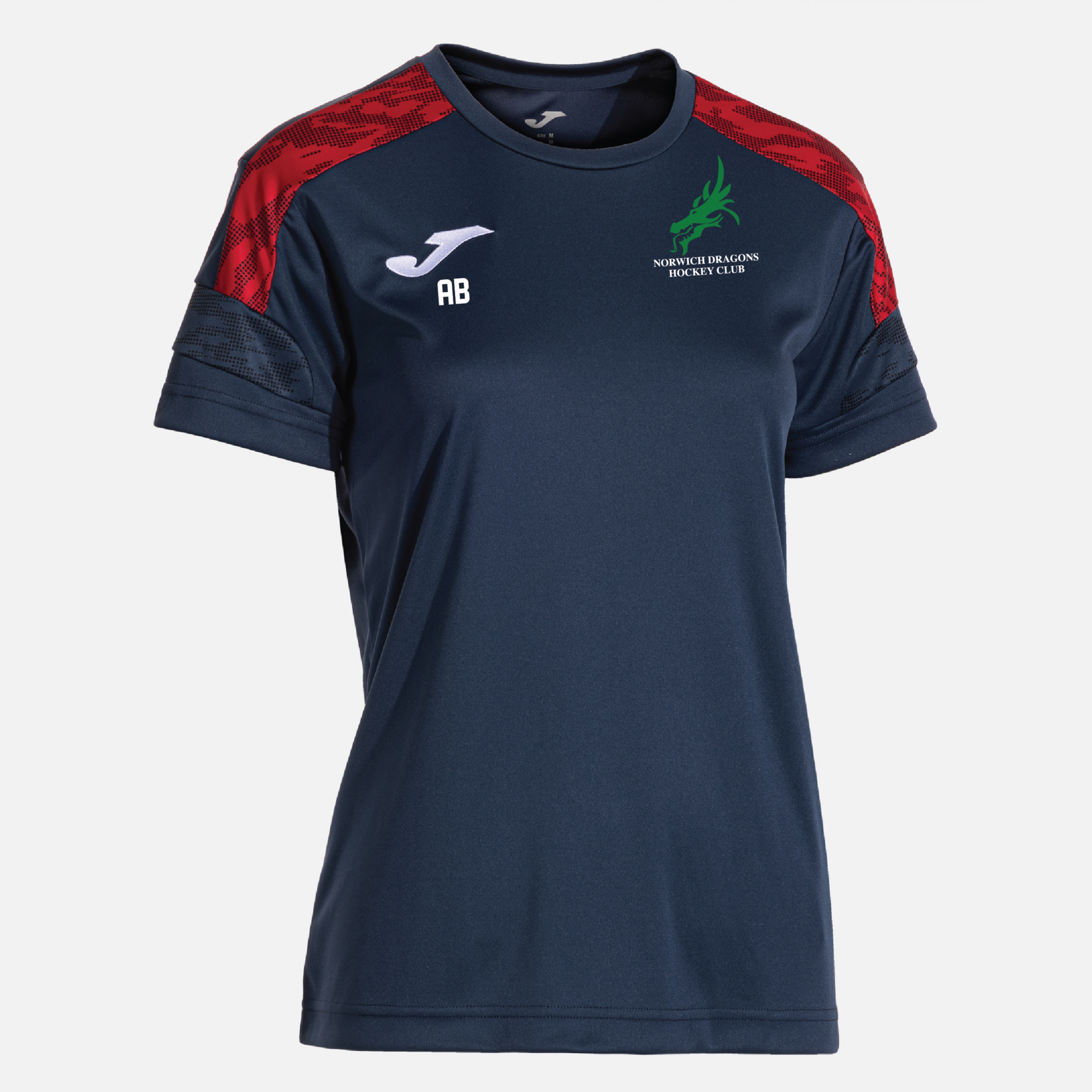Norwich Dragons Hockey Club - Joma Championship VIII Shirt (Ladies Fit) - Navy / Red