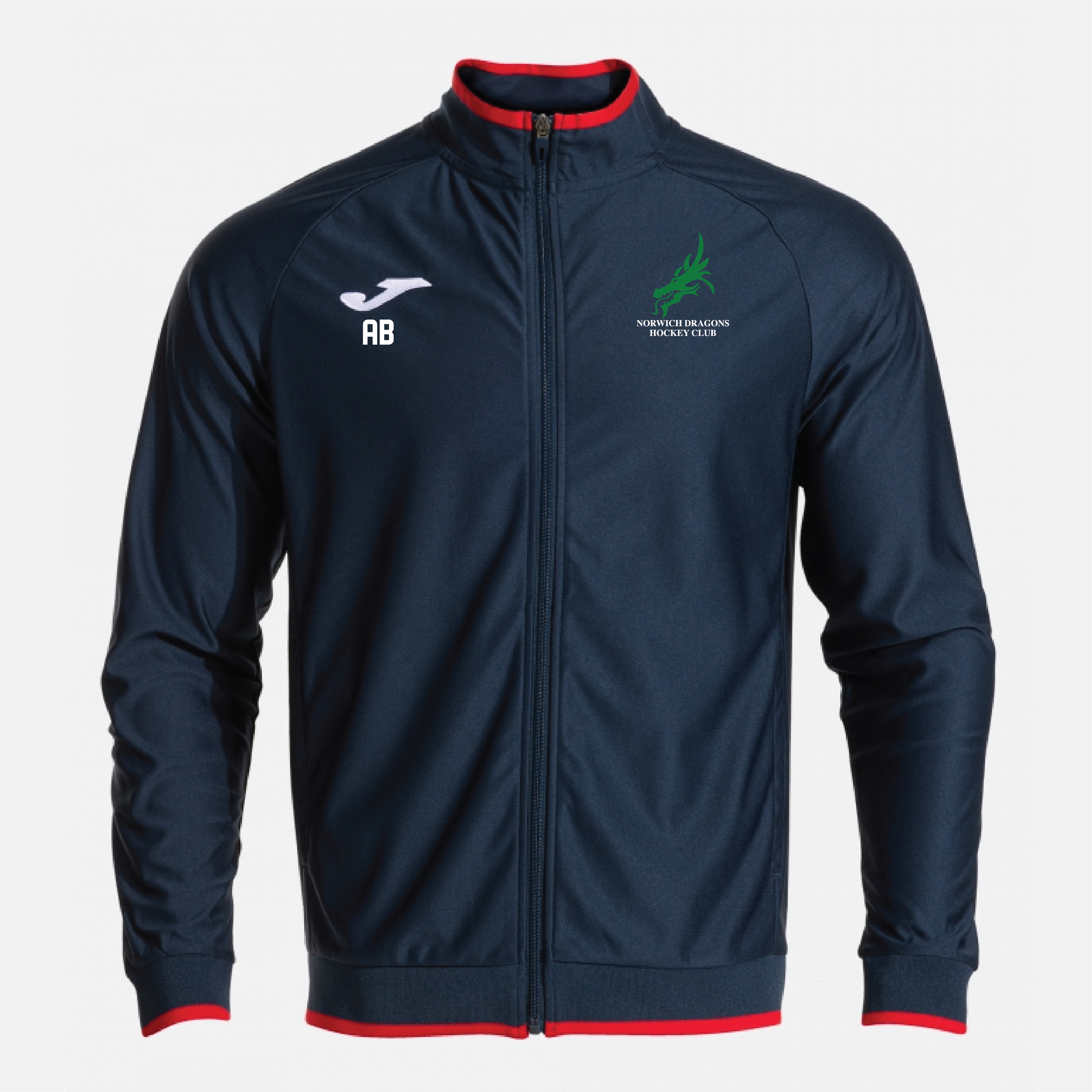 Norwich Dragons Hockey Club - Joma Combi Premium Full Zip Sweatshirt - Navy/Red
