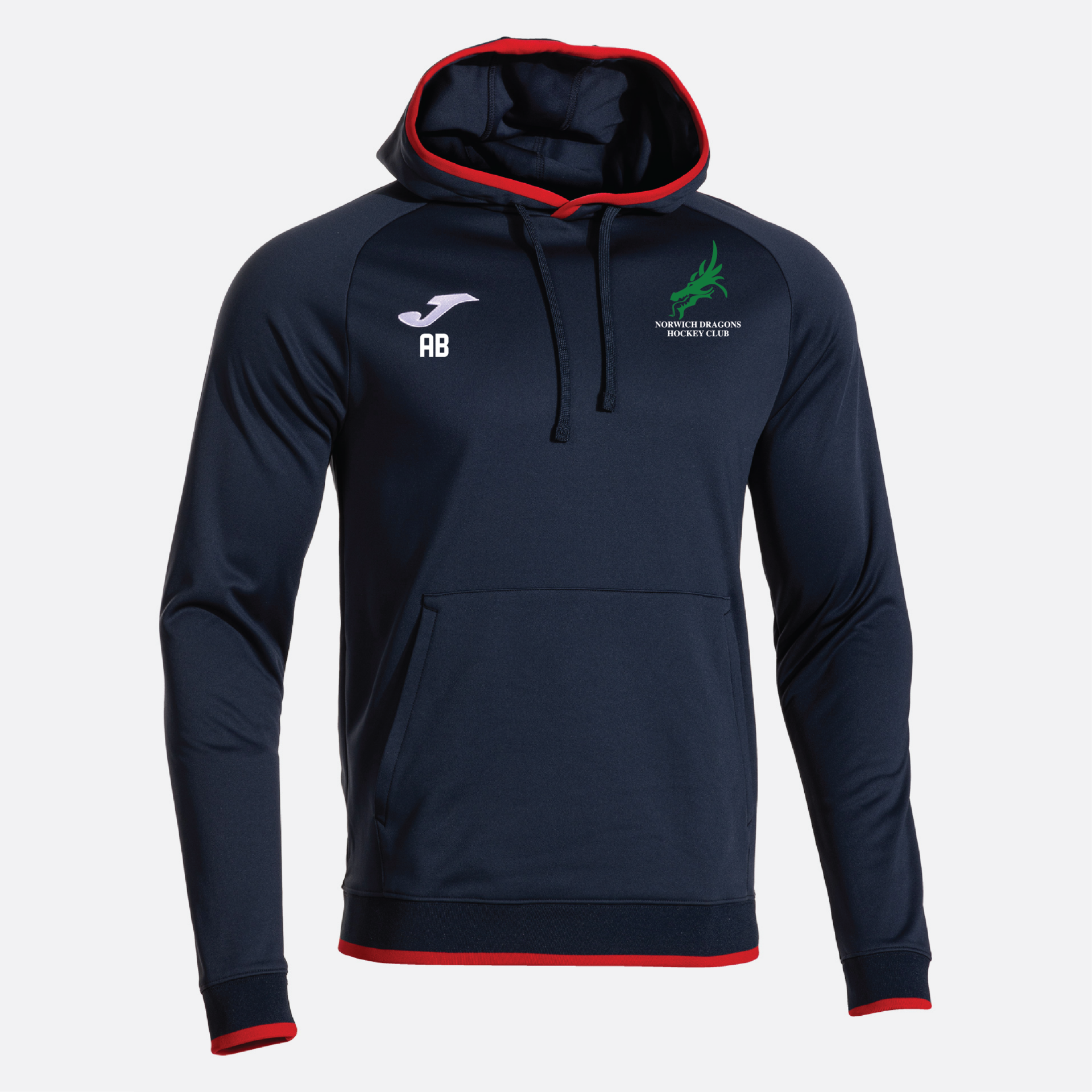 Norwich Dragons Hockey Club - Joma Combi Premium Hoodie - Navy/Red