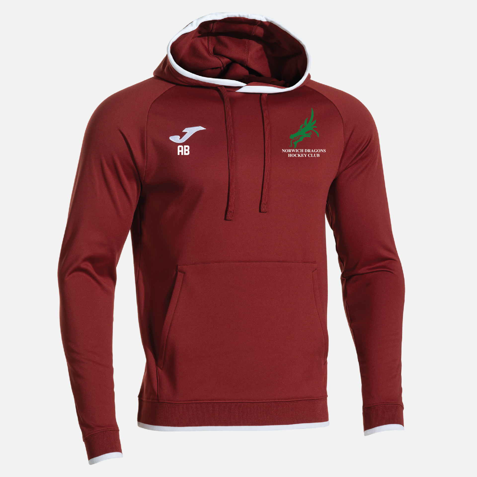 Norwich Dragons Hockey Club - Joma Combi Premium Hoodie (COACH) - Burgundy/White
