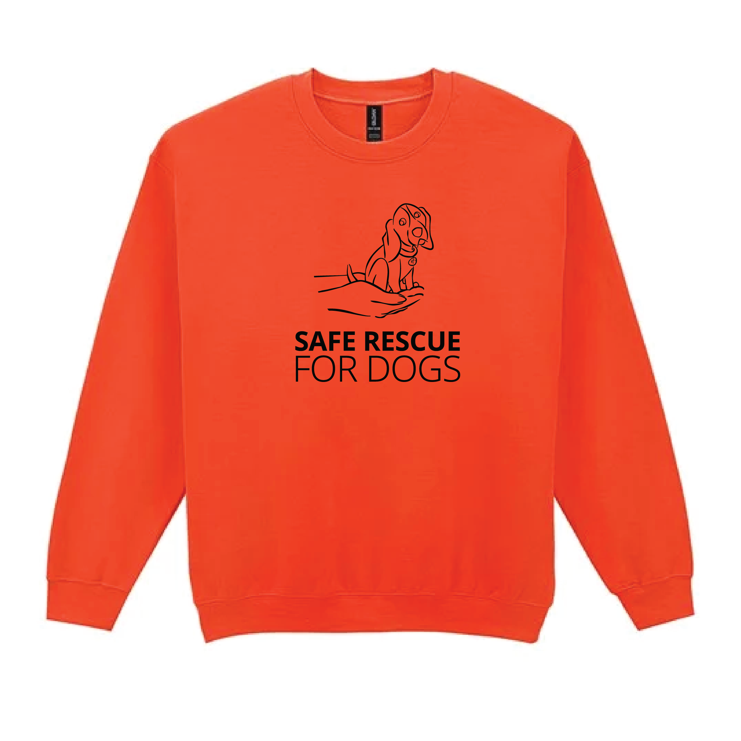 Safe Rescue For Dogs - Heavy Blend Crew Neck Sweatshirt - Orange