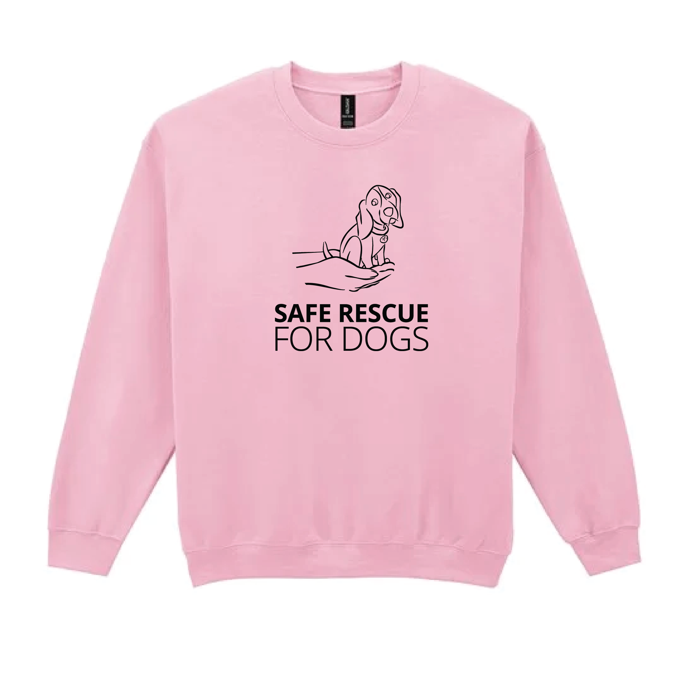Safe Rescue For Dogs - Heavy Blend Crew Neck Sweatshirt - Light Pink
