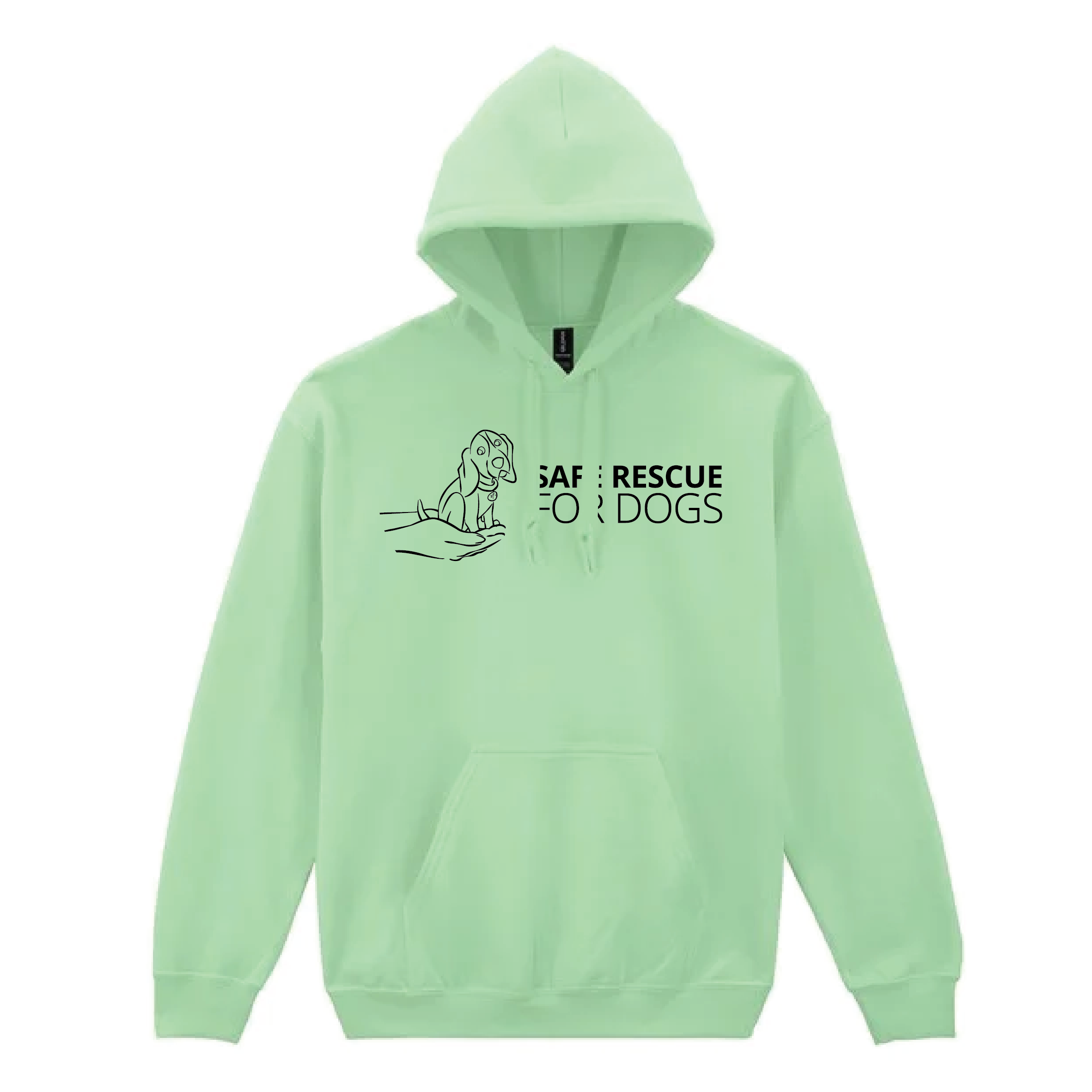 Safe Rescue For Dogs - Heavy Blend Hooded Sweatshirt - Mint Green
