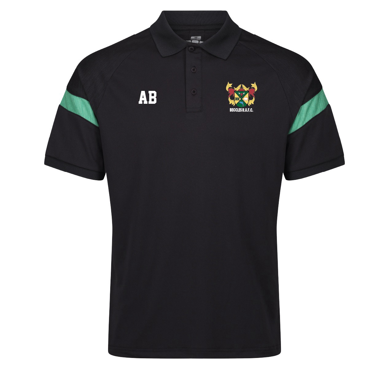 Beccles RUFC - Kinetic Technical Polo Shirt - Black/Green