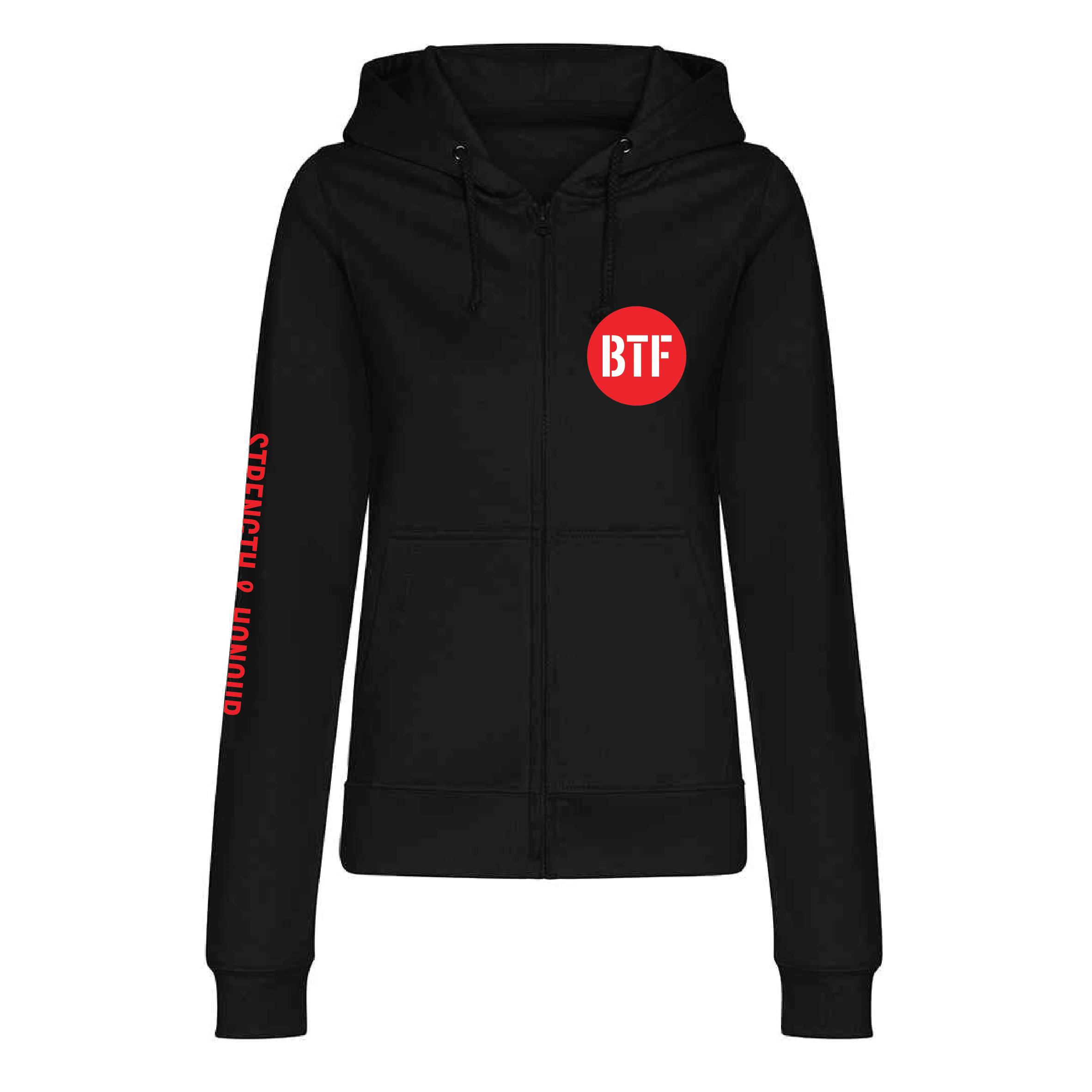 Body Transform Fitness - Limited Edition Women's Zipped Hoodie - Deep Black