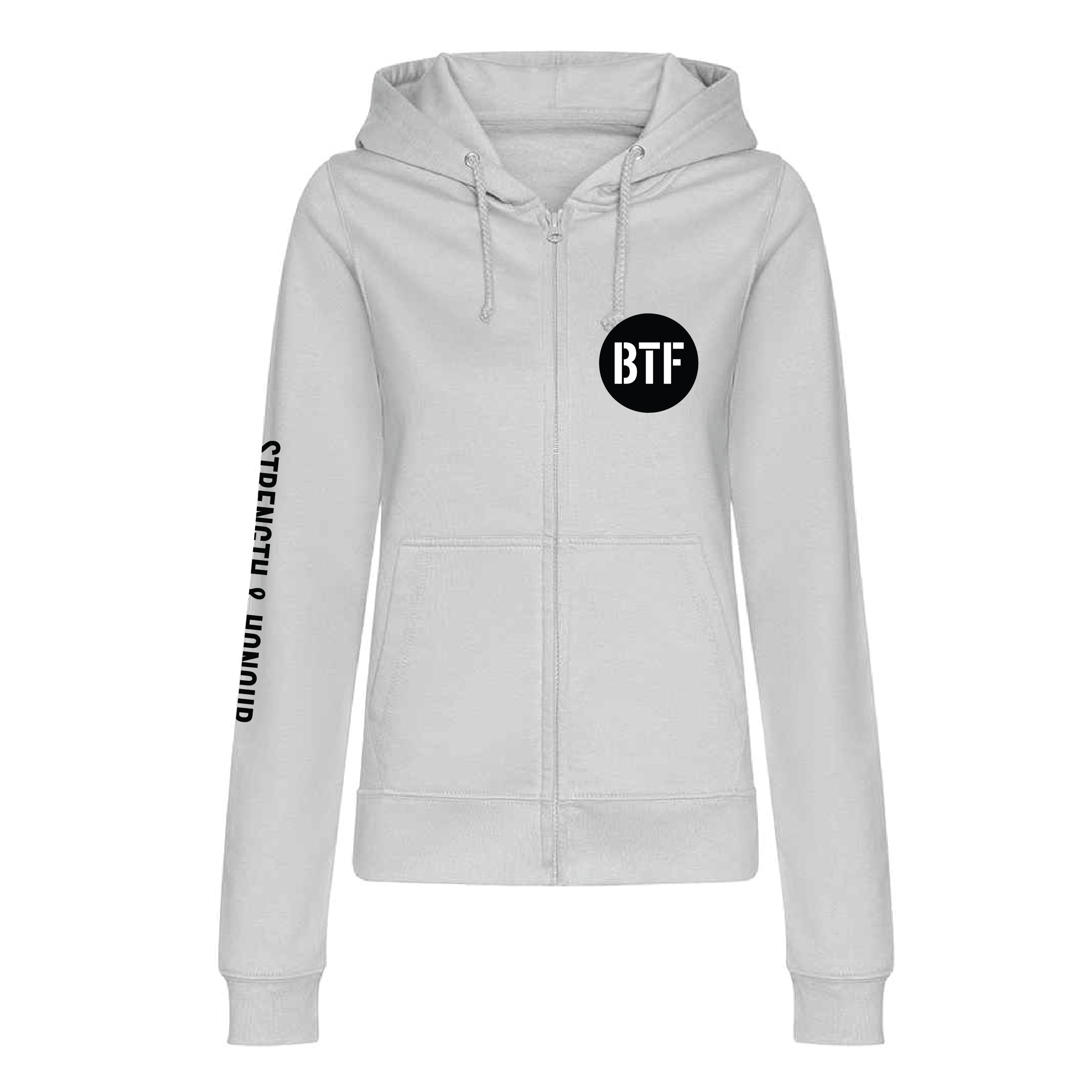 Body Transform Fitness - Limited Edition Women's Zipped Hoodie - Heather Grey