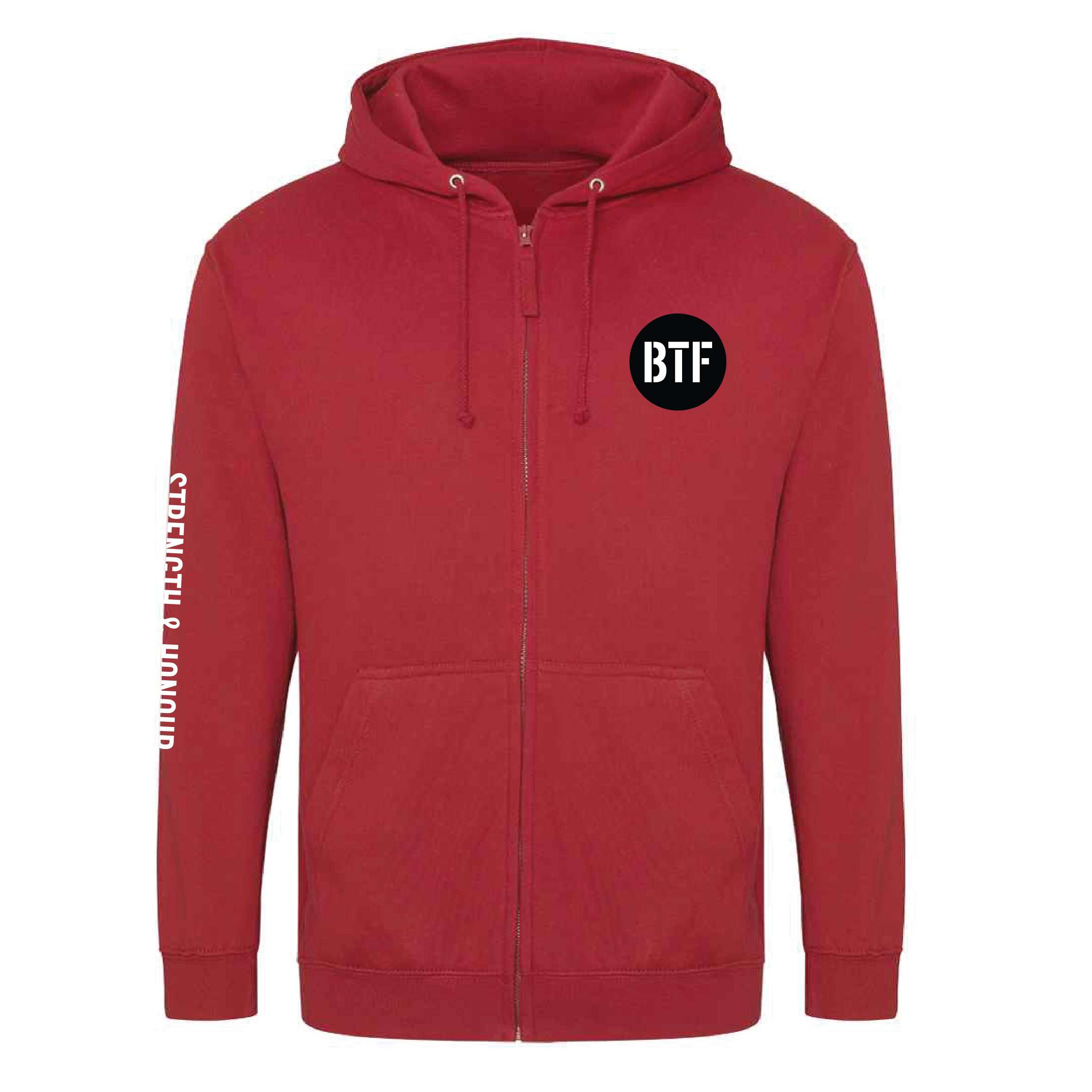 Body Transform Fitness - Limited Edition Zipped Hoodie - Fire Red