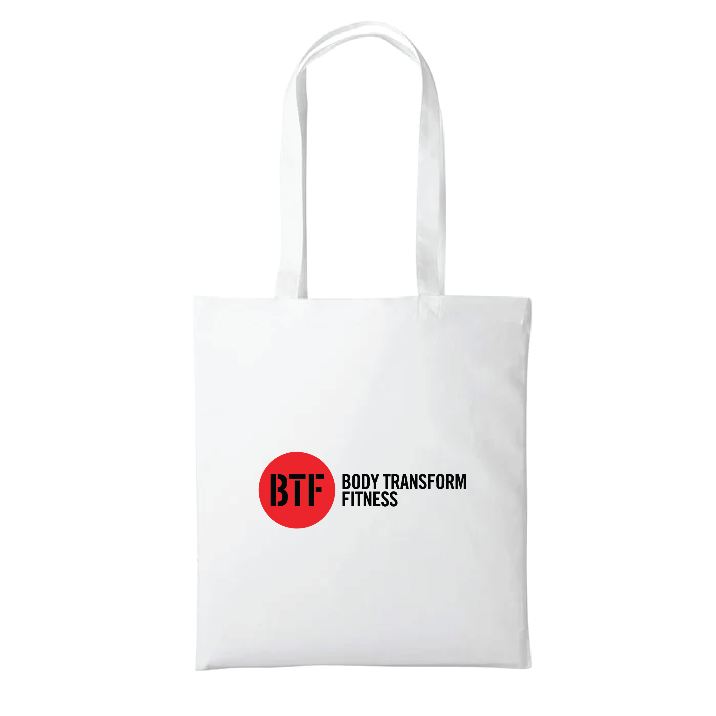 Body Transform Fitness - Cotton Shopper Long Handle - White