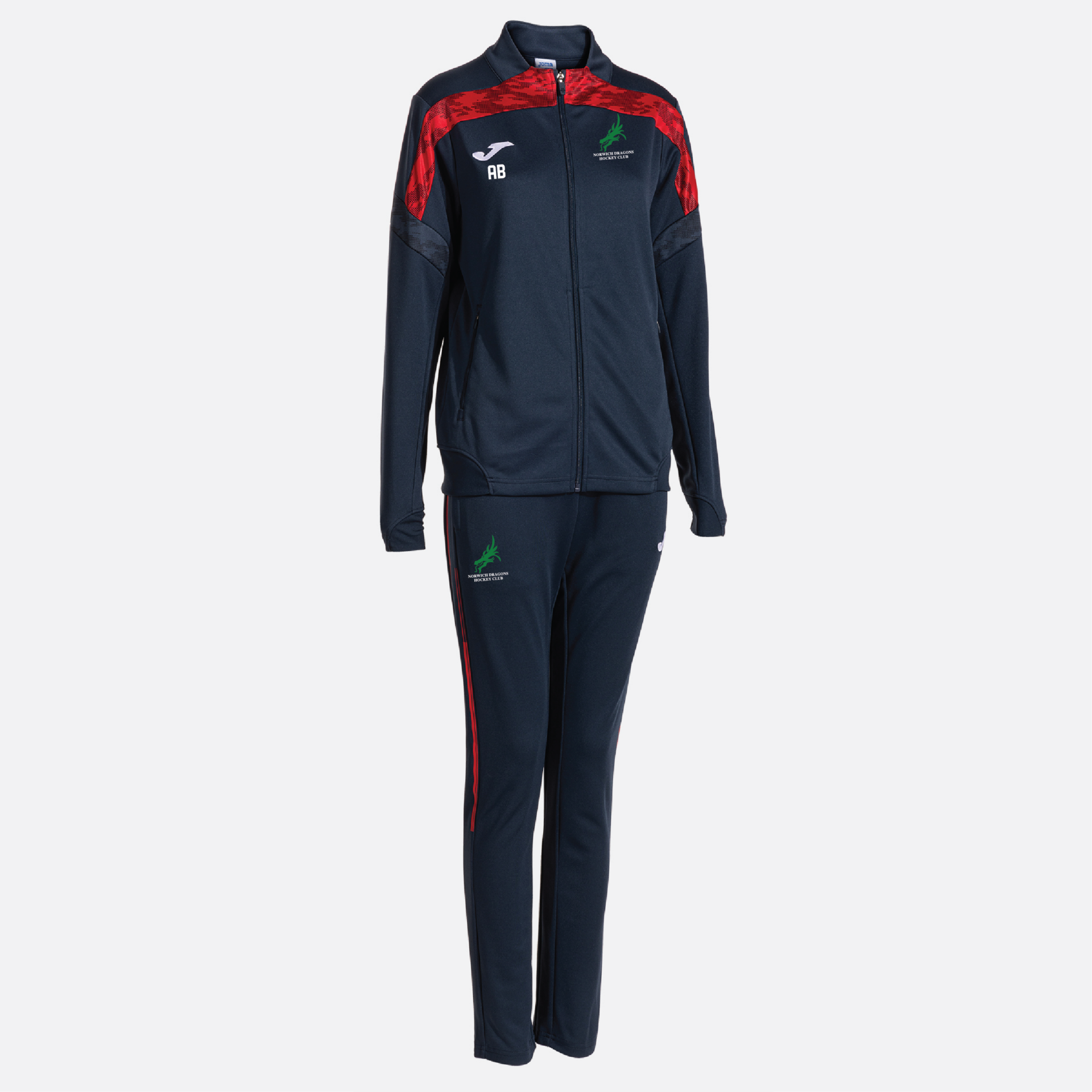 Norwich Dragons Hockey Club - Joma Championship VIII Ladies Tracksuit - Navy/Red