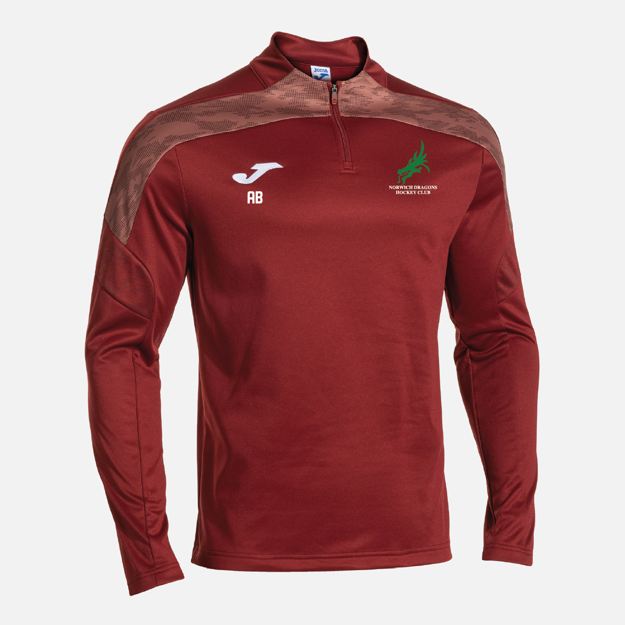 Norwich Dragons Hockey Club - Joma Championship VIII (COACH) 1/4 Zip - Burgundy
