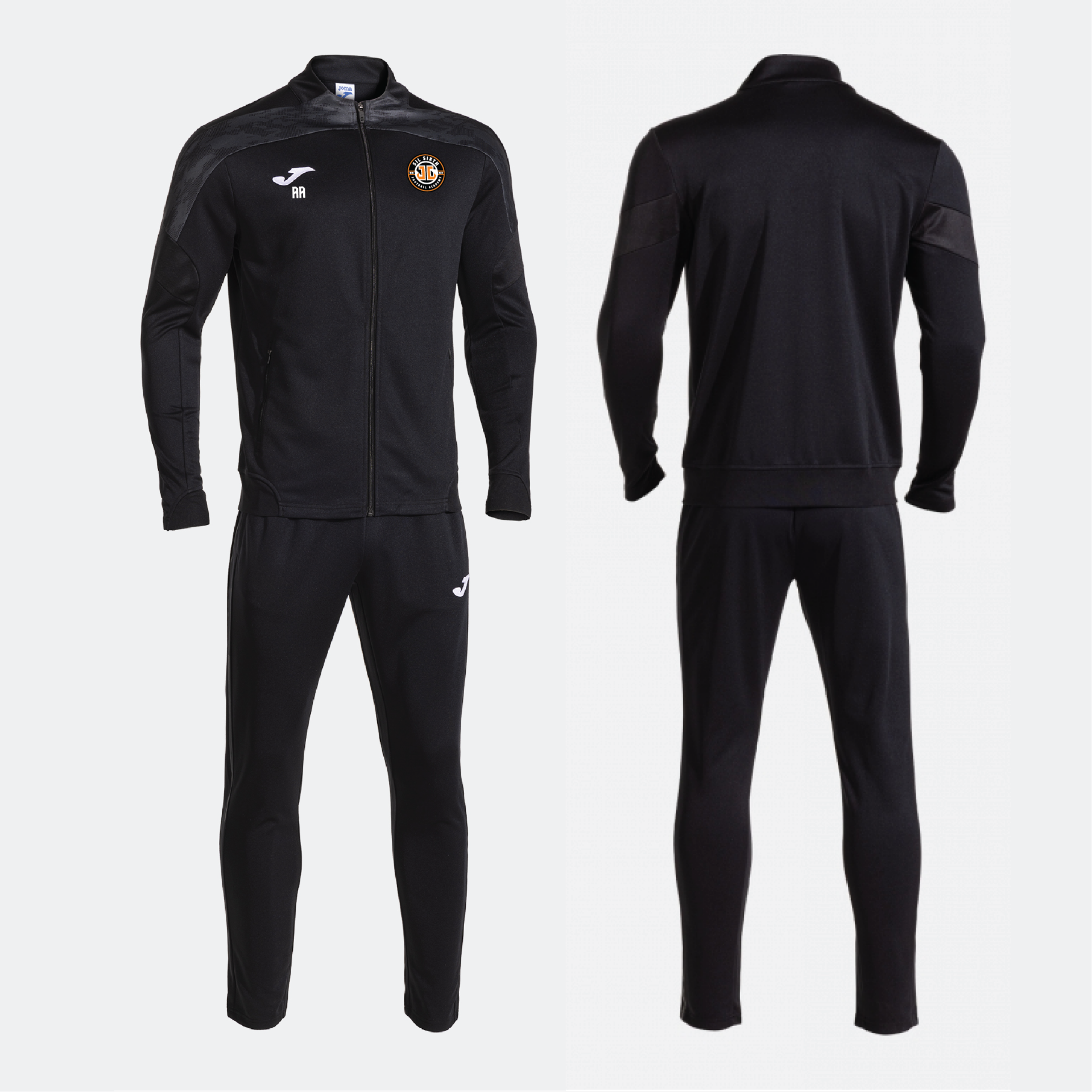SJL Football Academy - Joma Championship VIII Tracksuit Set - Black Grey