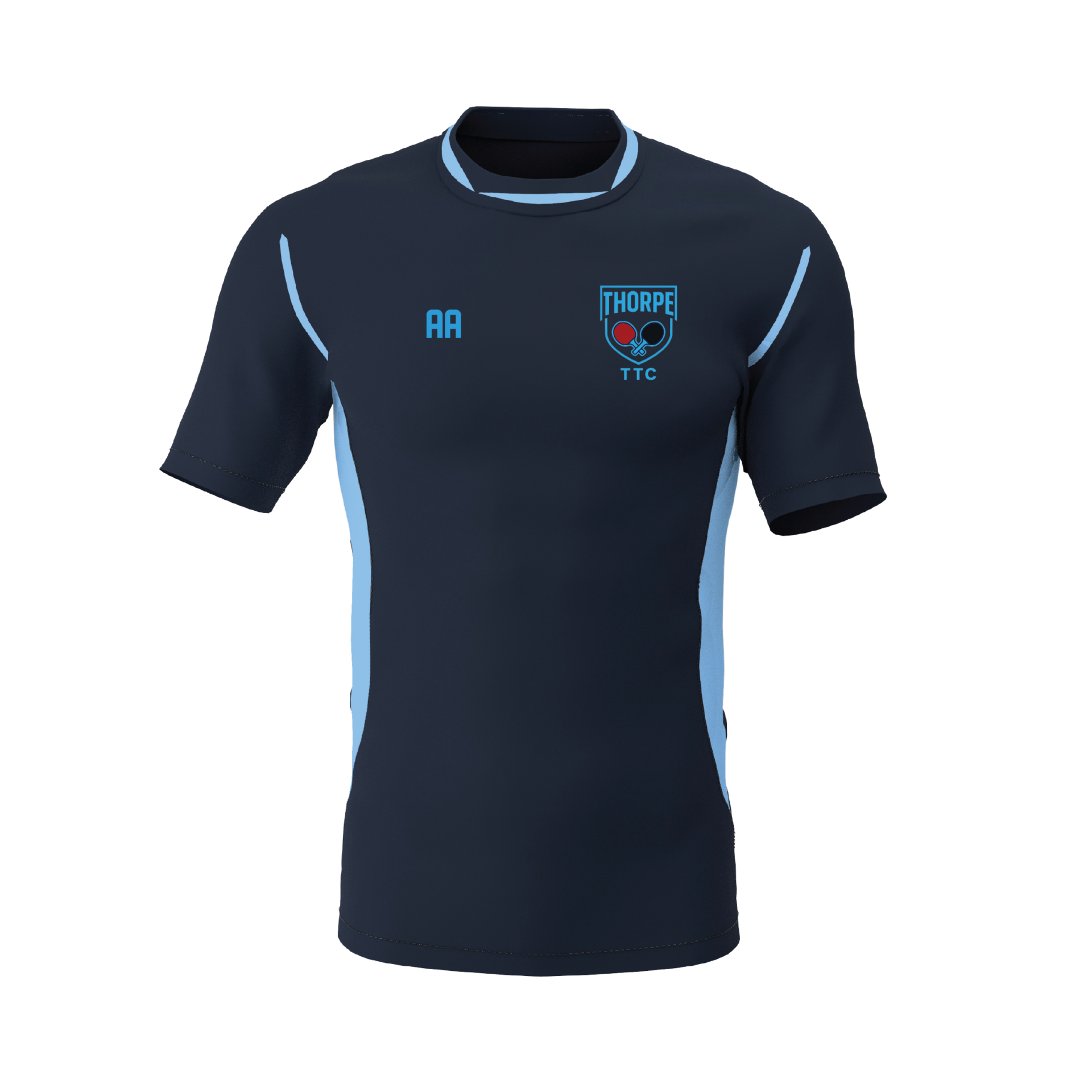 Thorpe Table Tennis Club - Pro Training Tee - Navy Sky