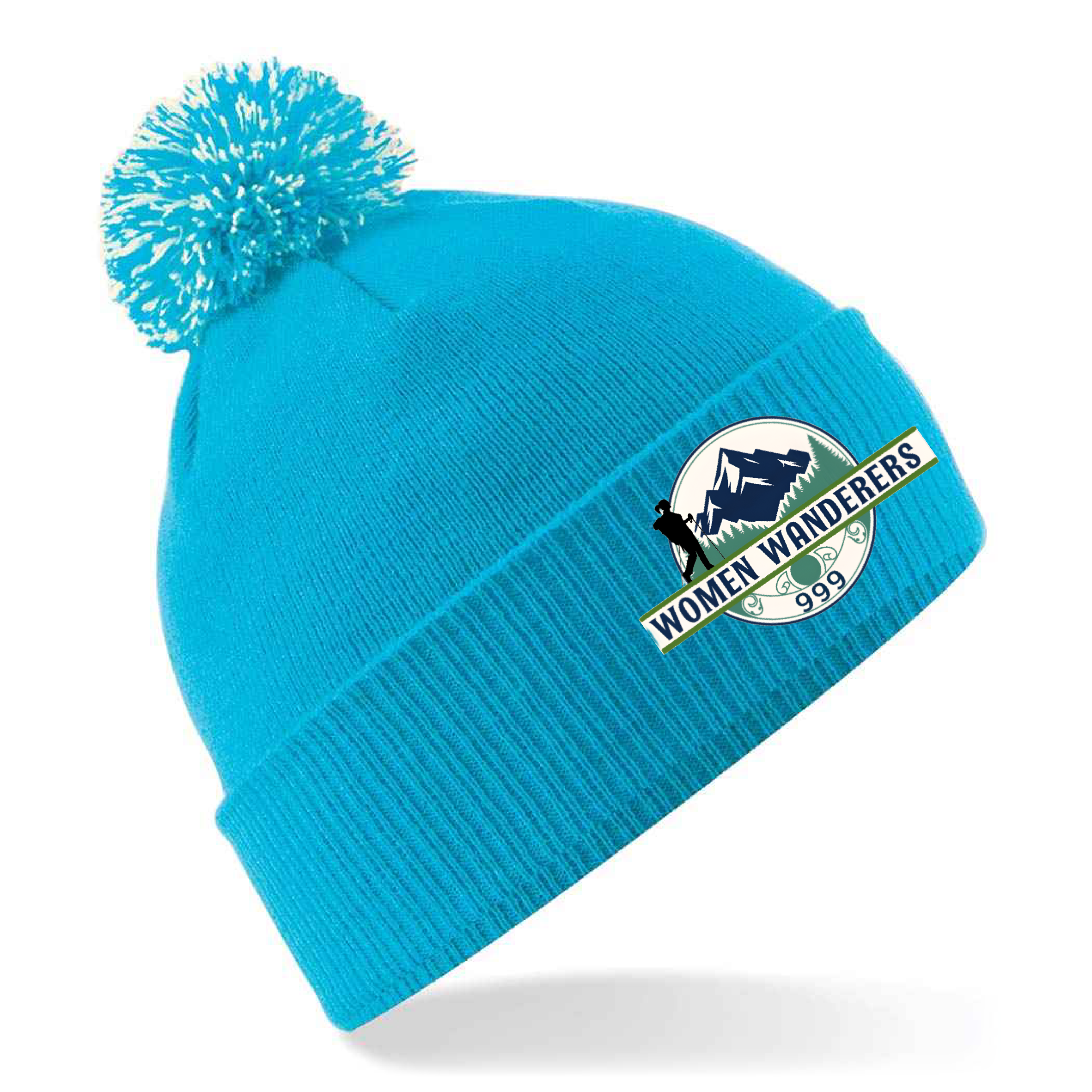 Women Wanderers 999 - Snowstar Beanie - Surf Blue/Off White