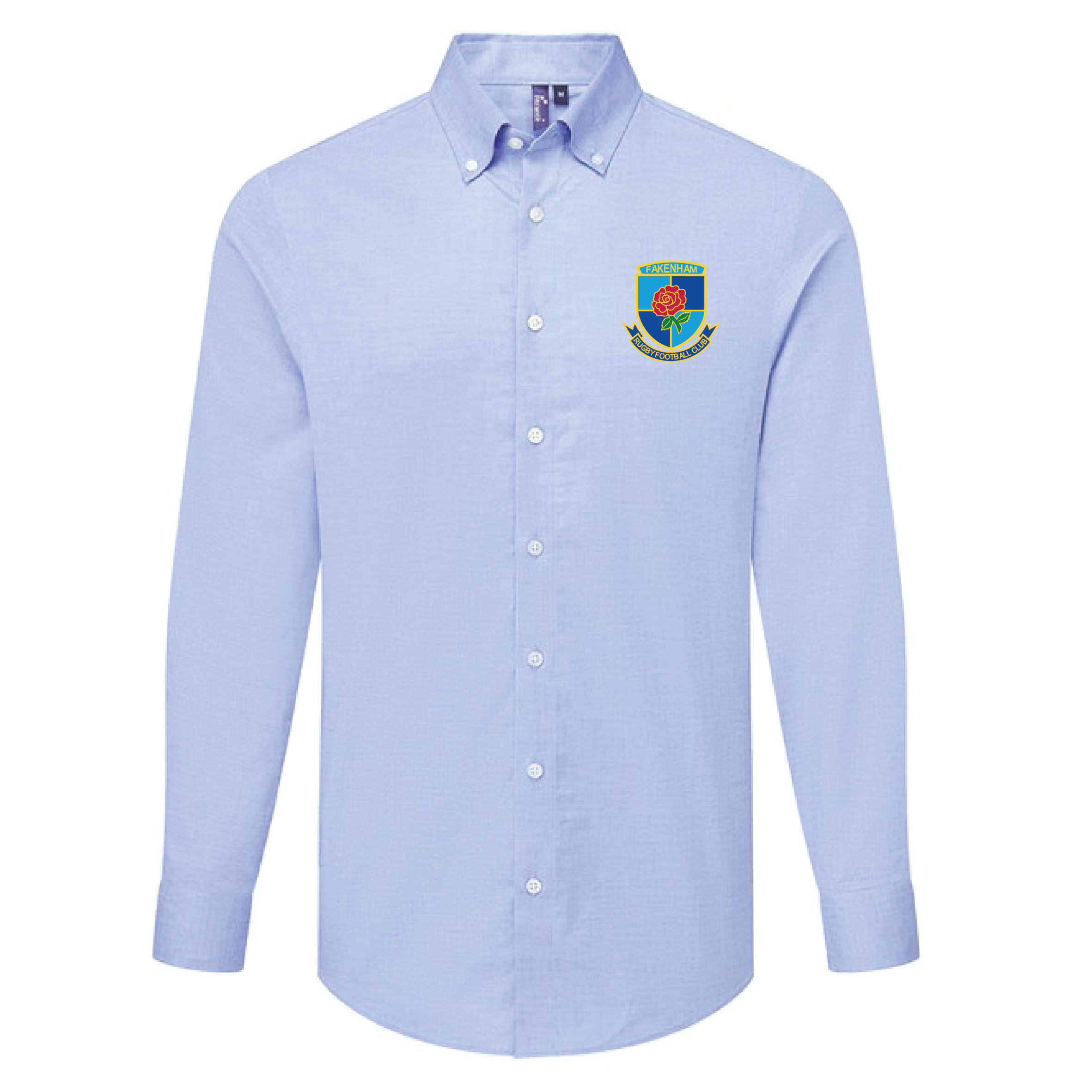 Fakenham RUFC - ‘Supreme’ Oxford Long Sleeve Shirt - Oxford Blue
