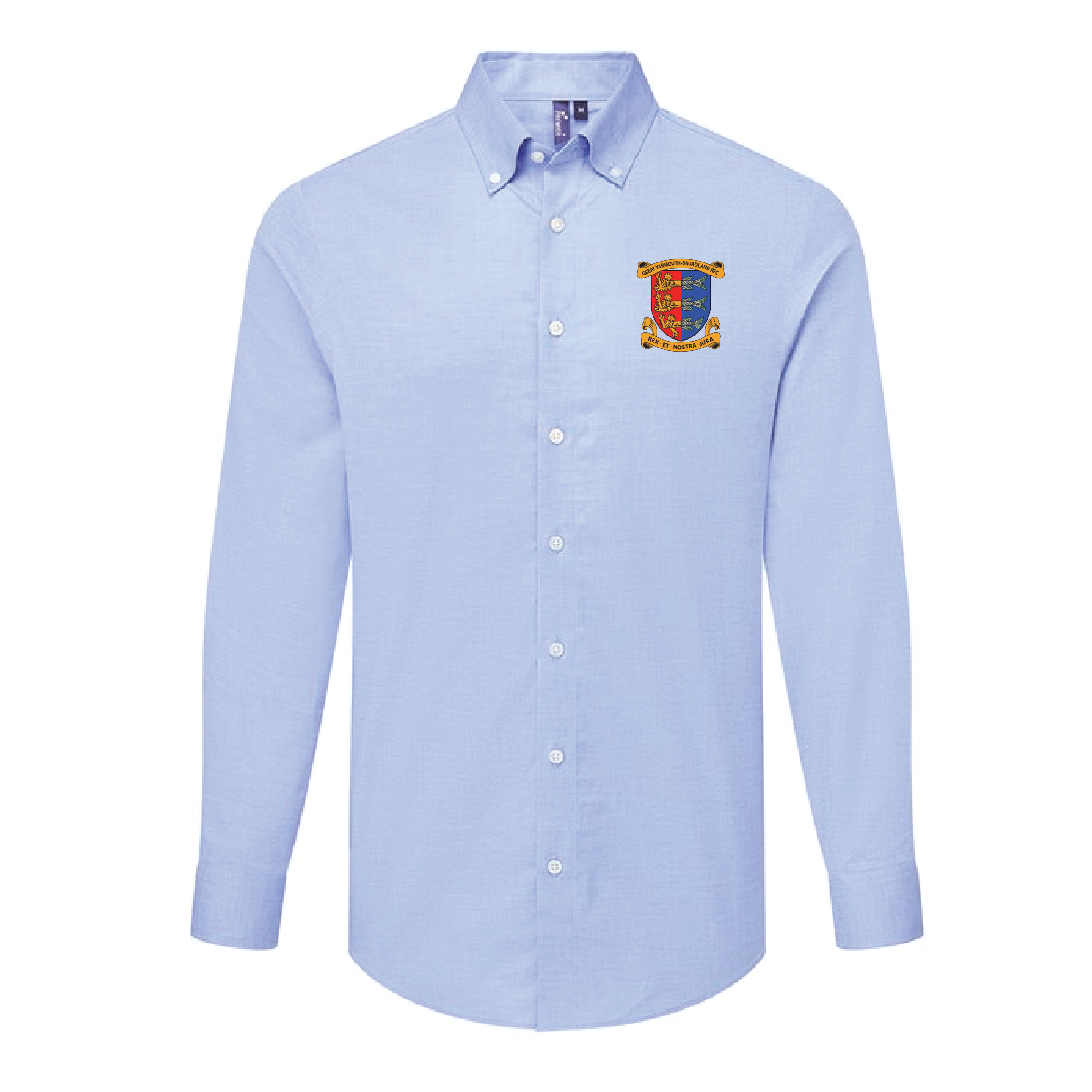 Great Yarmouth-Broadland RFC - ‘Supreme’ Oxford Long Sleeve Shirt - Oxford Blue