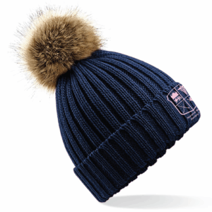 Norwich Medics Hockey Club - Fur pom pom chunky beanie - Navy