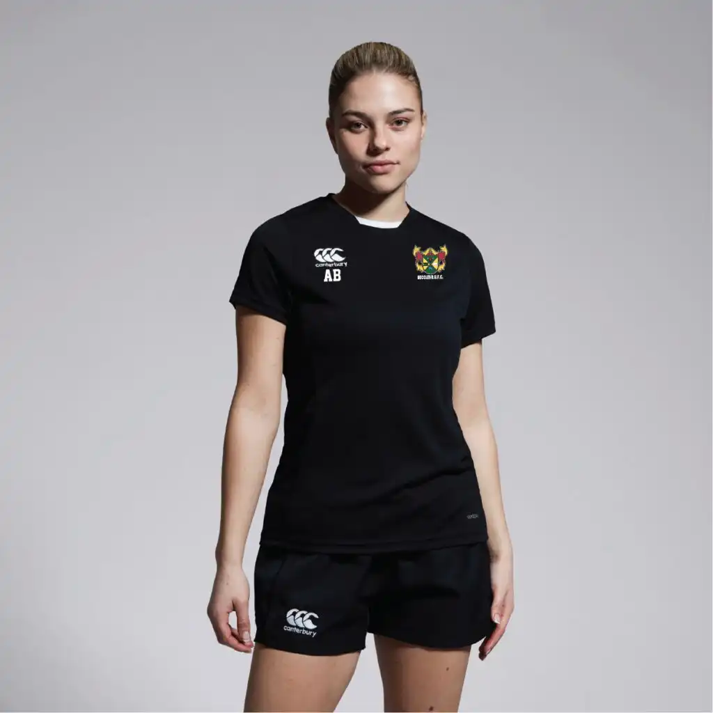 Beccles RUFC Female Canterbury Club Dry Tee (Black)