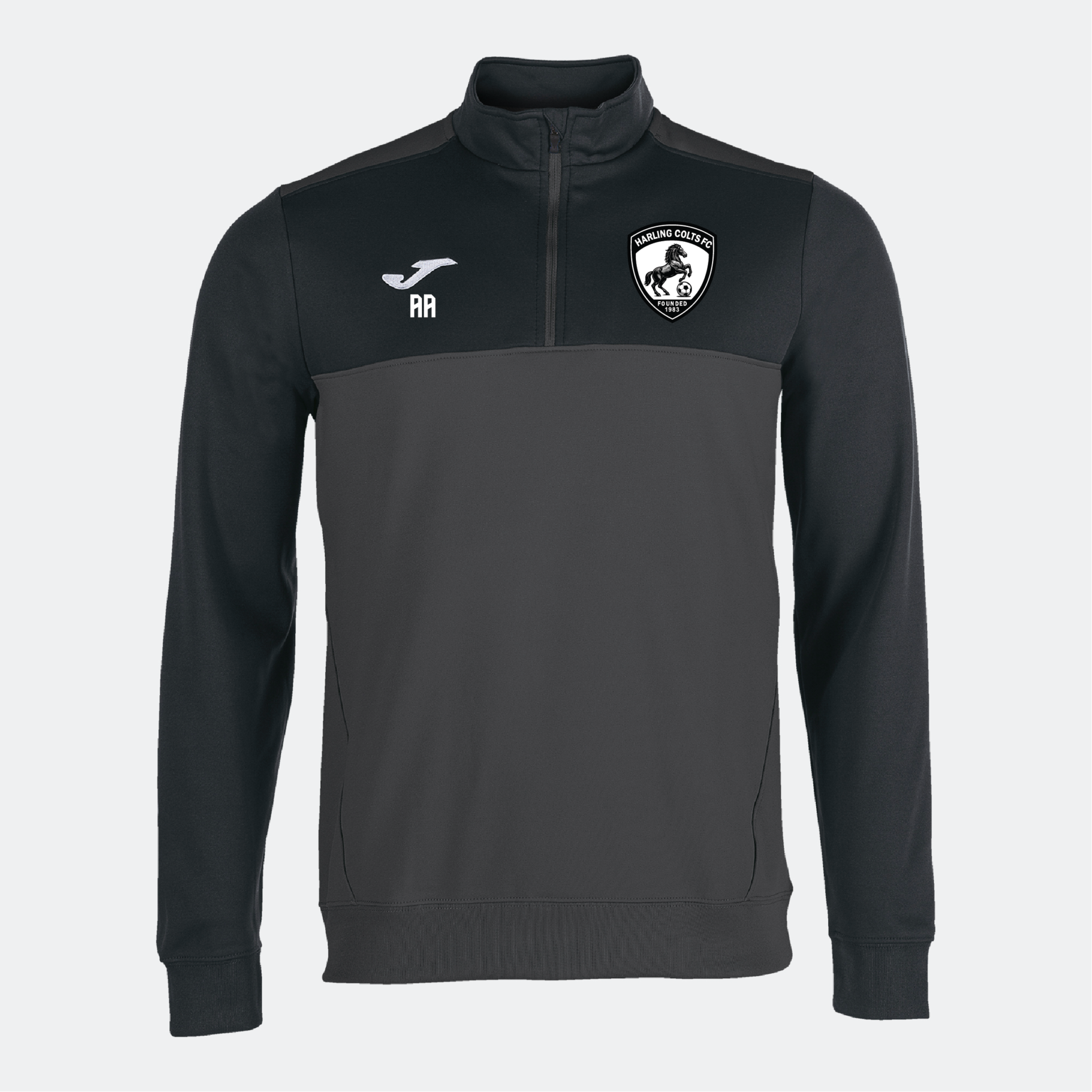 Harling Colts FC - Joma Winner 1/2 Zip Sweatshirt - Anthracite Black