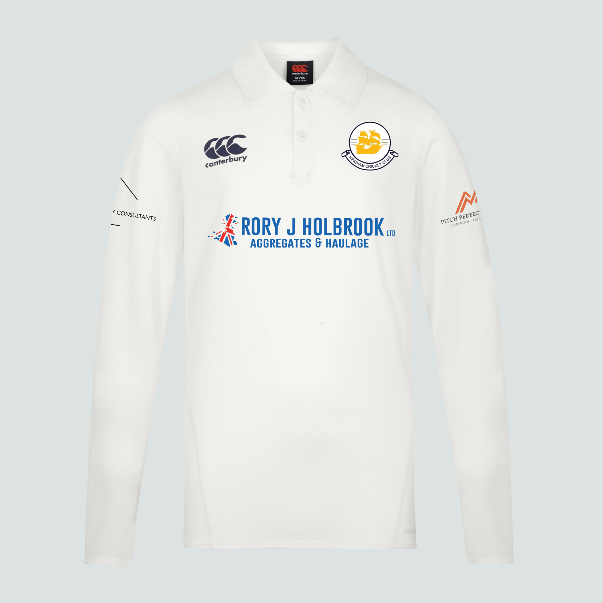 Hingham Cricket Club - Canterbury Long Sleeve Cricket Shirt - Cream
