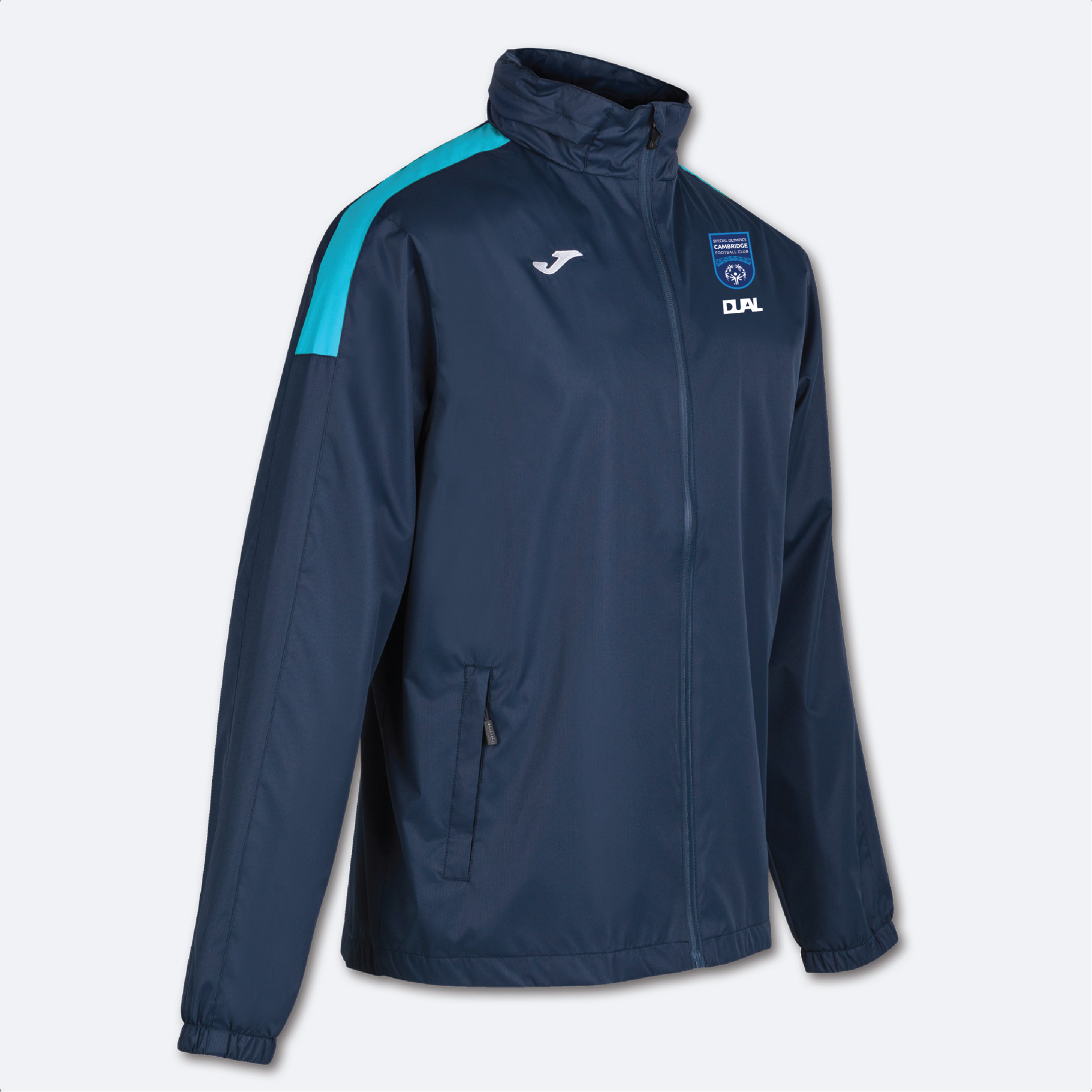 Special Olympics Cambridge FC - Joma Trivor Rain Jacket - Navy Turquoise