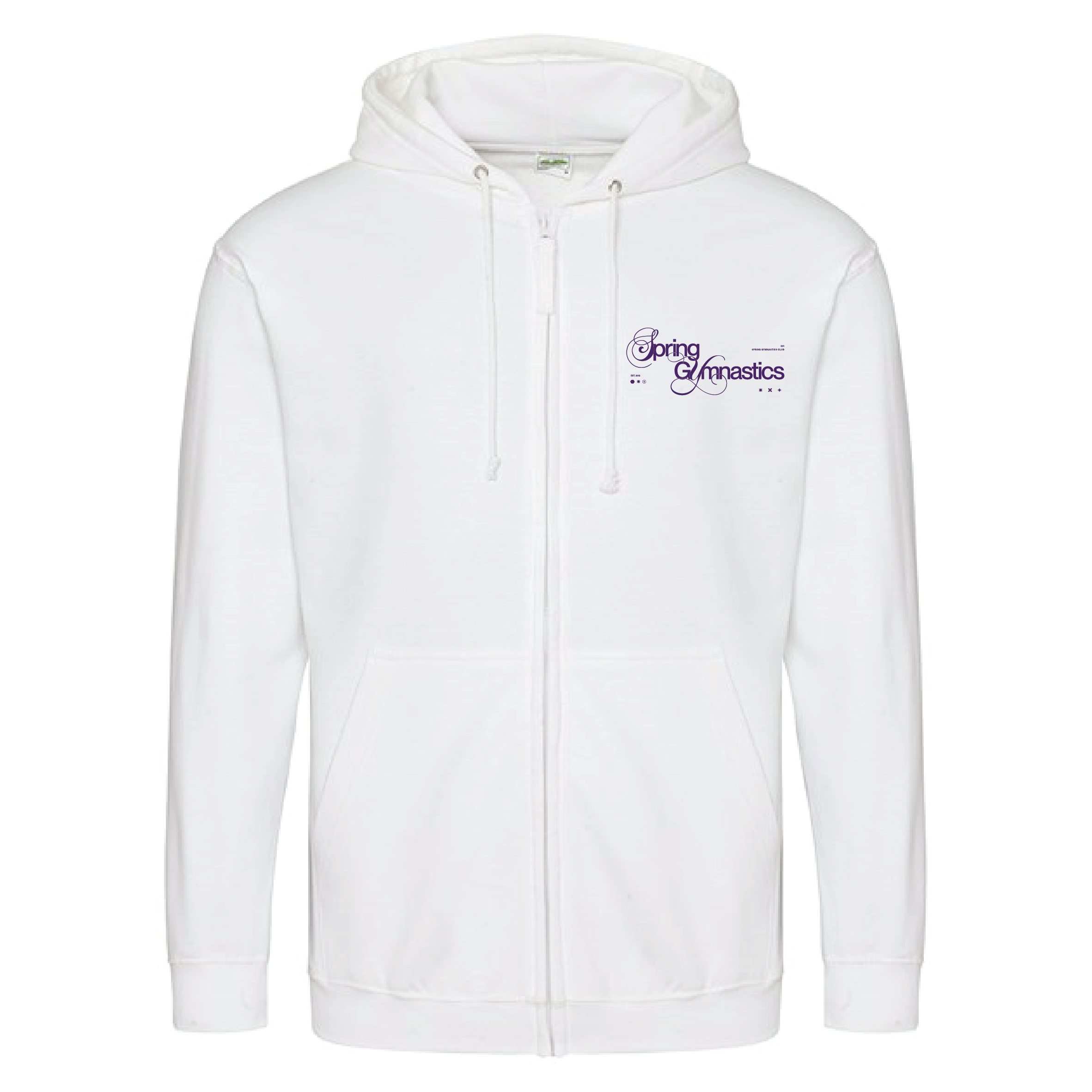 Spring Gymnastics - Club Zipped Hoodie (Junior) - Arctic White
