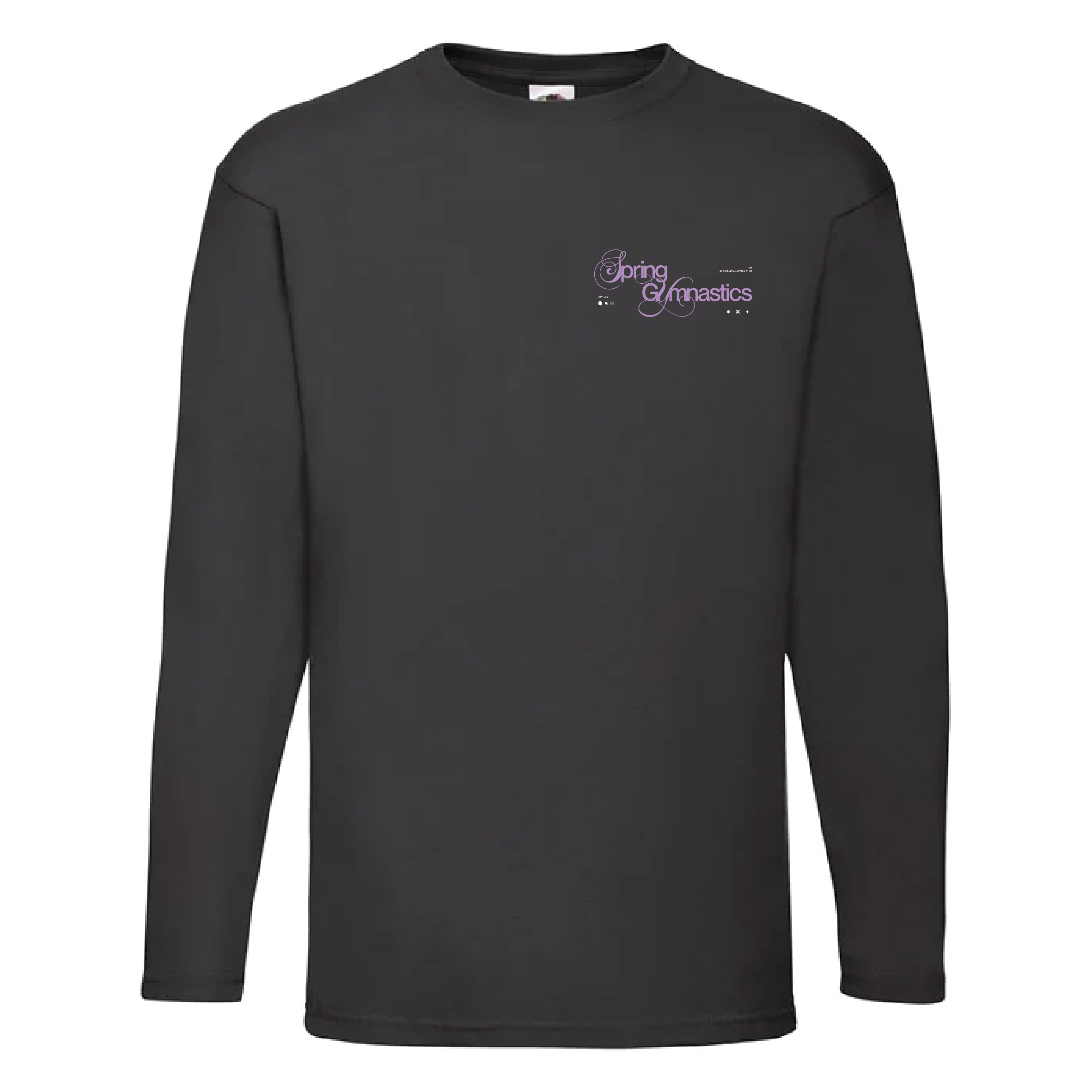 Spring Gymnastics - Club Valueweight Long Sleeve Tee (Junior) - Black