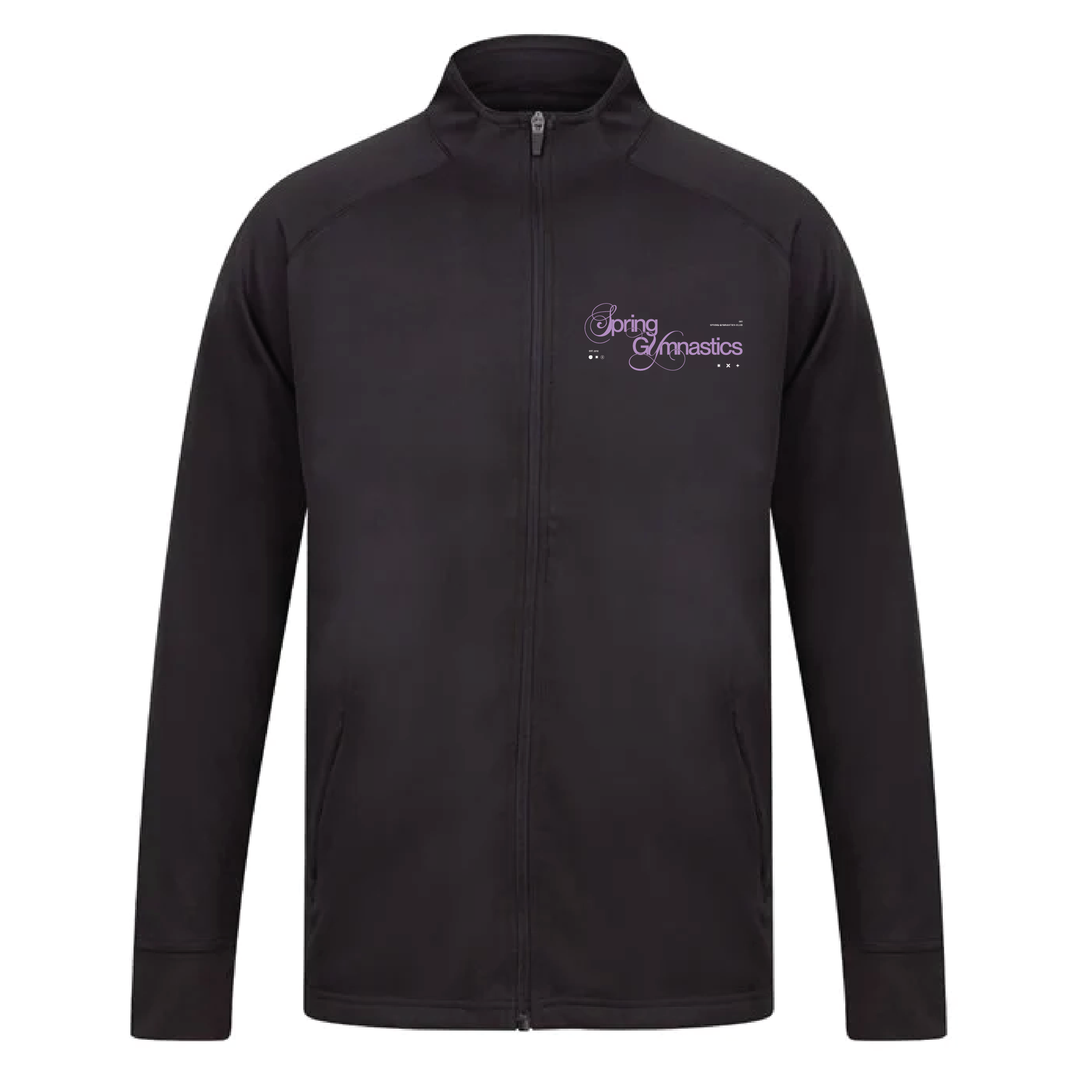 Spring Gymnastics - Club Knitted Tracksuit Top (Junior) - Black