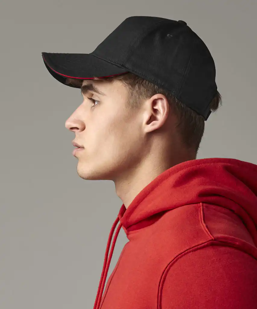 EarthAware® classic organic cotton 5-panel cap – sandwich peak