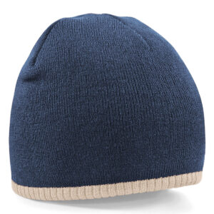 Two-tone pull-on beanie
