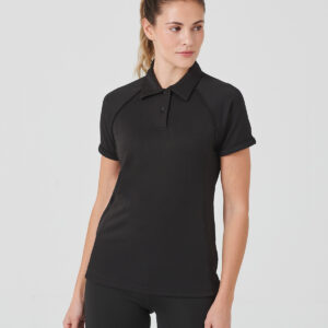 Women's piped performance polo
