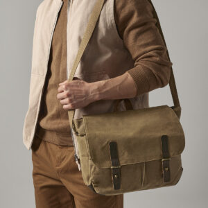 Heritage waxed canvas messenger
