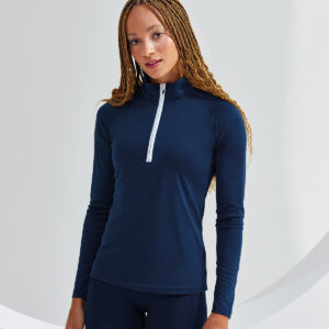 Women's TriDri® long sleeve performance ¼ zip