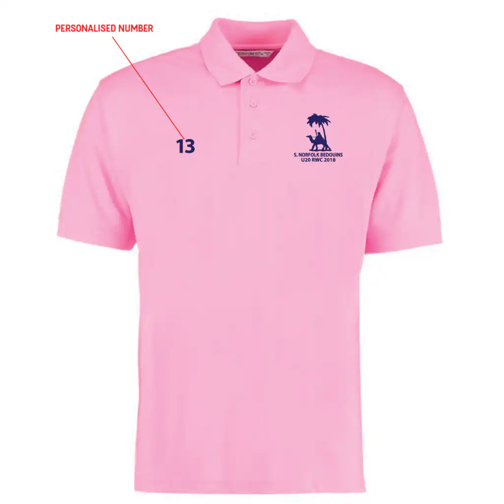 South Norfolk Bedouins – U20 RWC 2018 Polo Shirt (Pink)