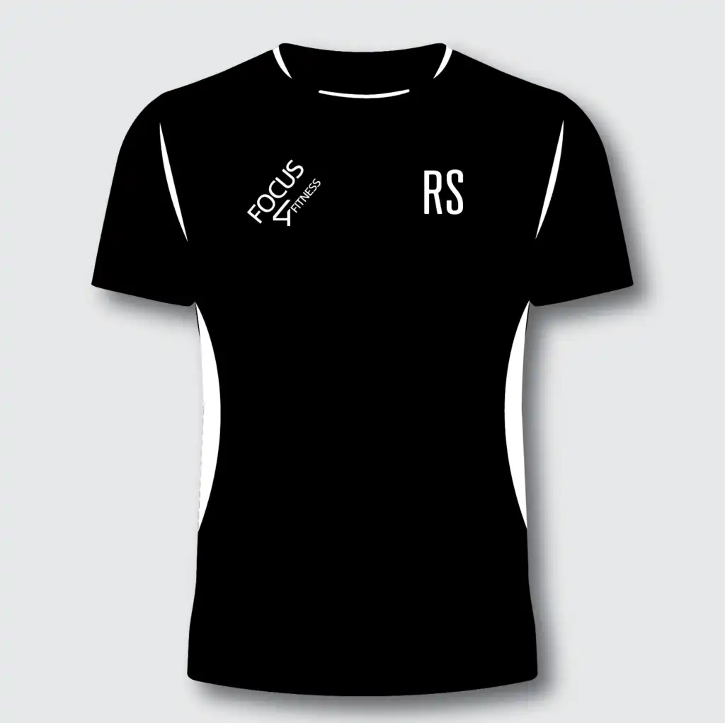 Focus 4 Fitness - Pro Training Tee - Black / White
