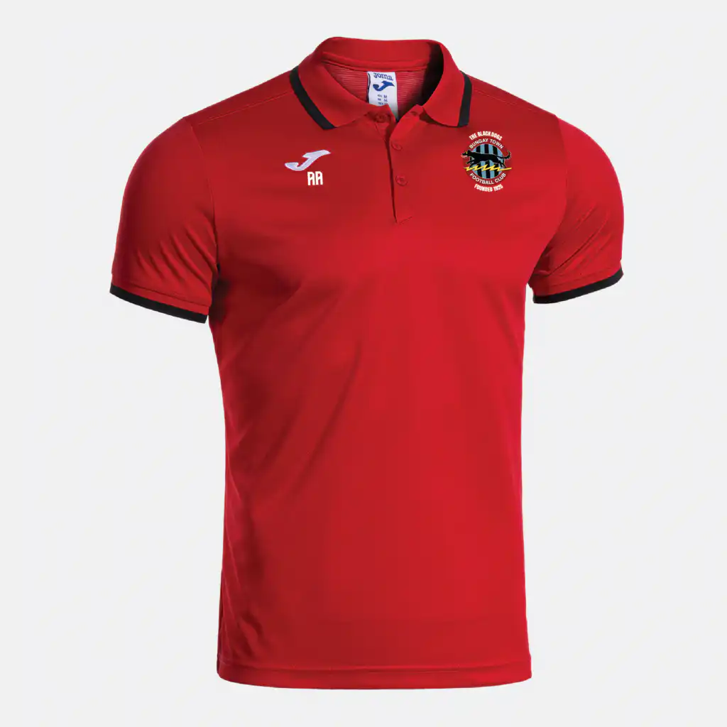 Bungay Town FC Joma Combi Premium Polo Shirt (Red/Black)