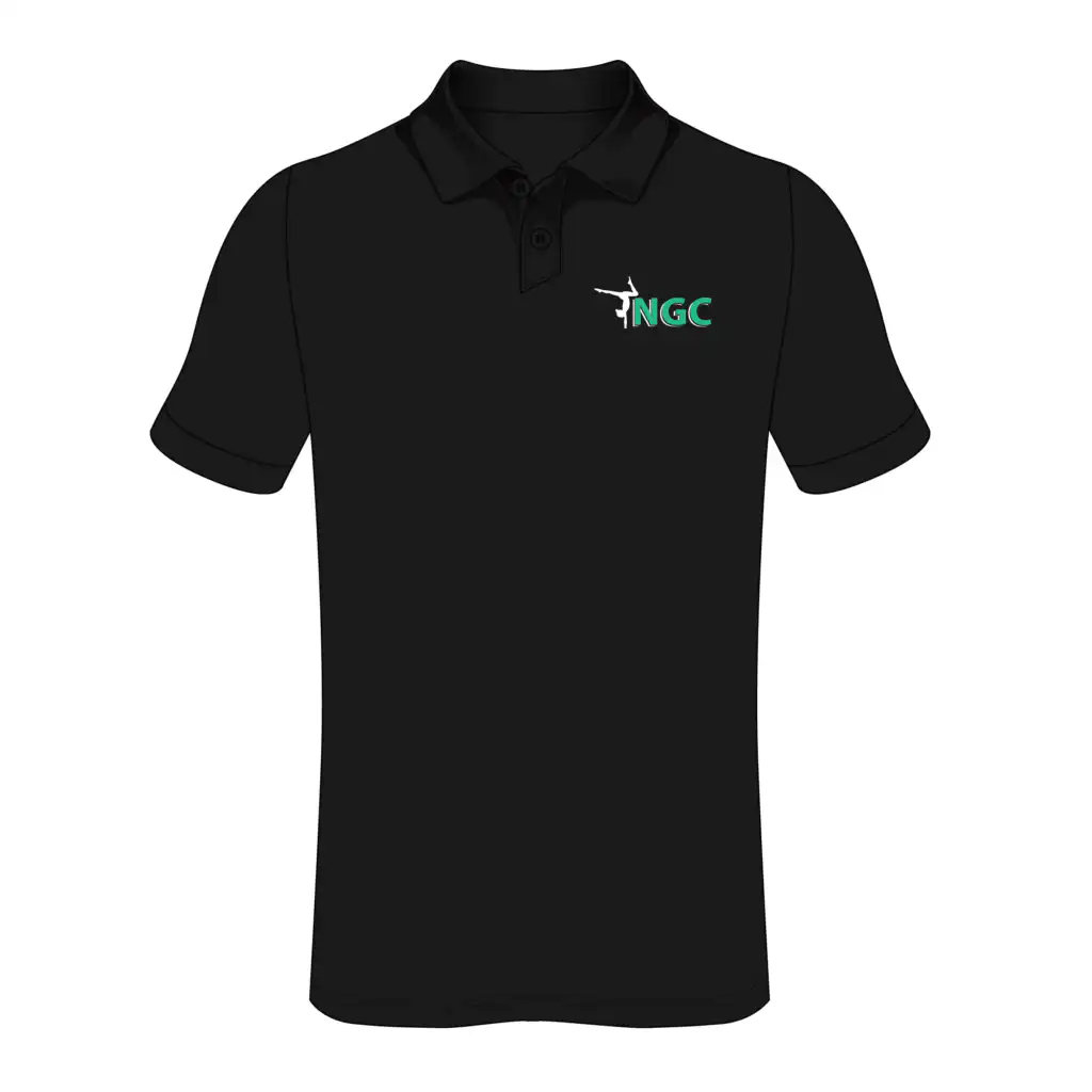 Norwich Gymnastics Club - Adults Unisex Polo Shirt - Black