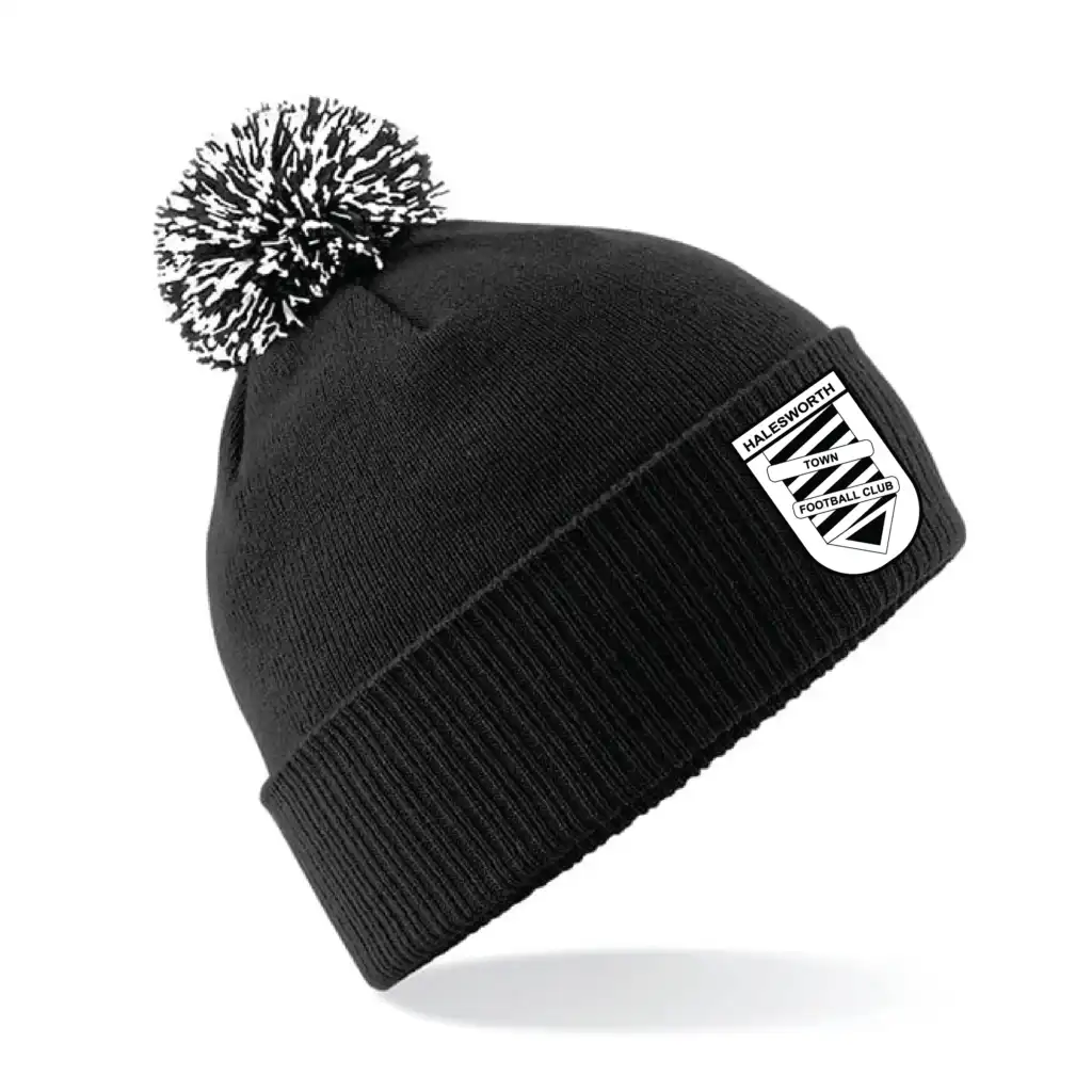Halesworth Town FC Snowstar Beanie (Black/White)