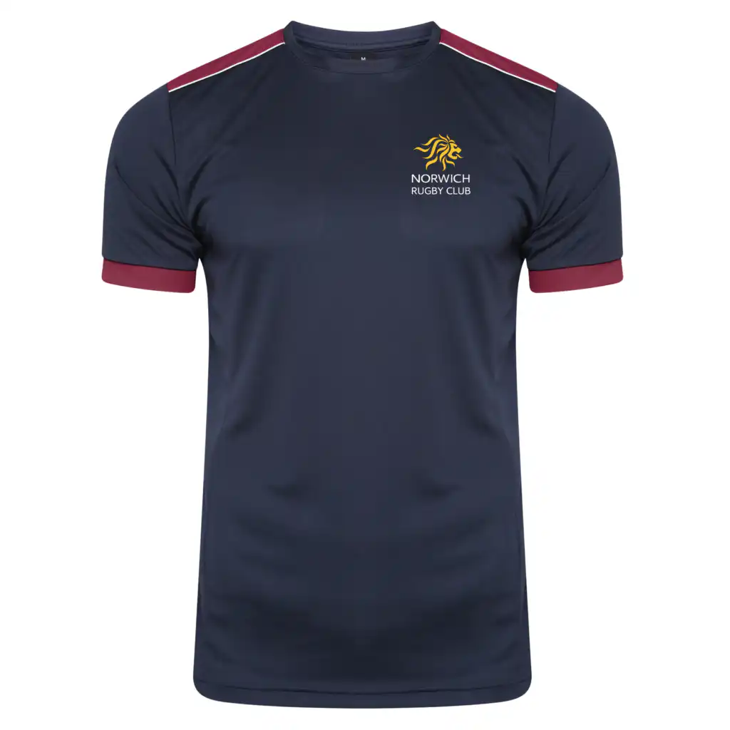 Norwich RFC - Heritage Training Tee - Navy / Maroon