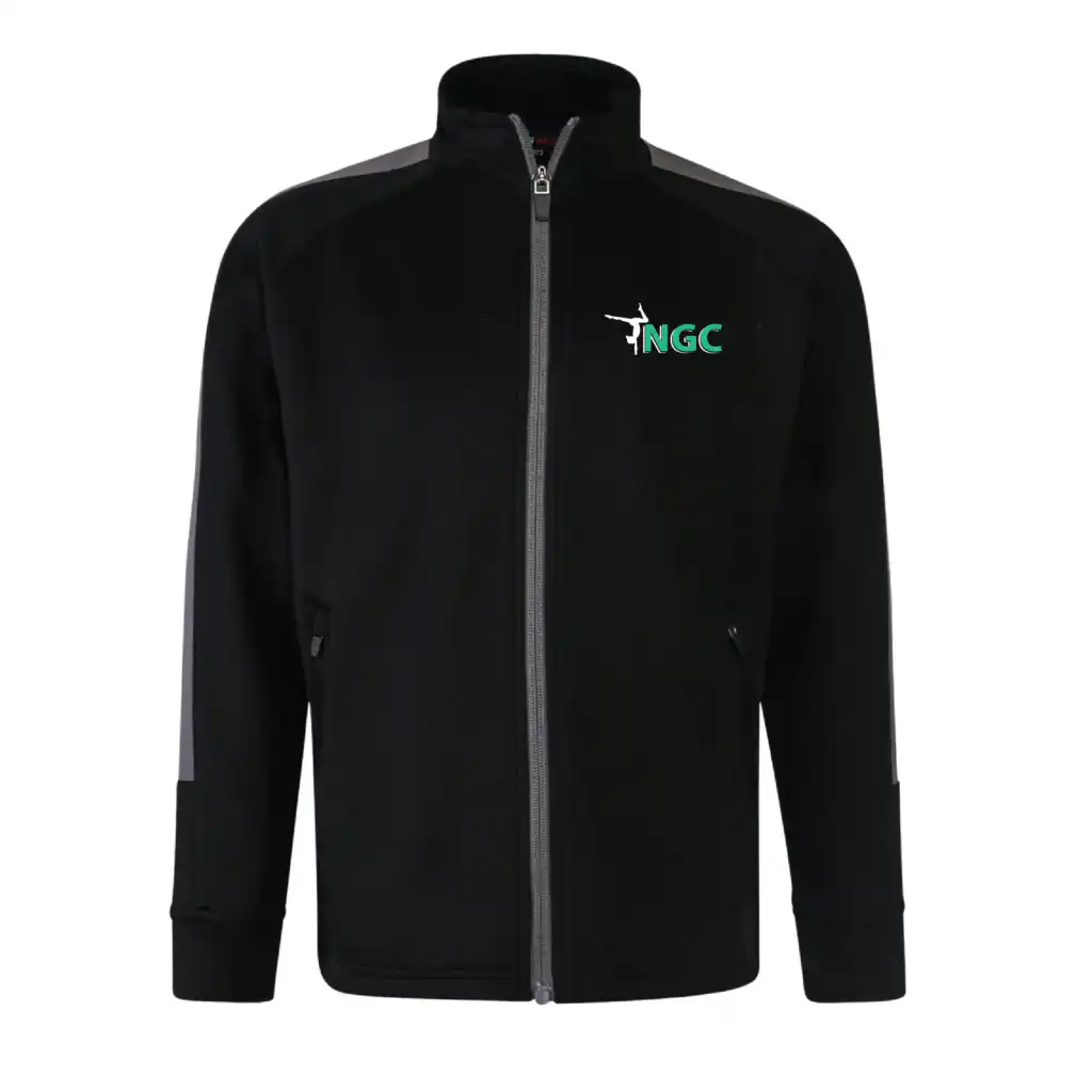 Norwich Gymnastics Club - Adults Tracksuit Top - Black/Grey