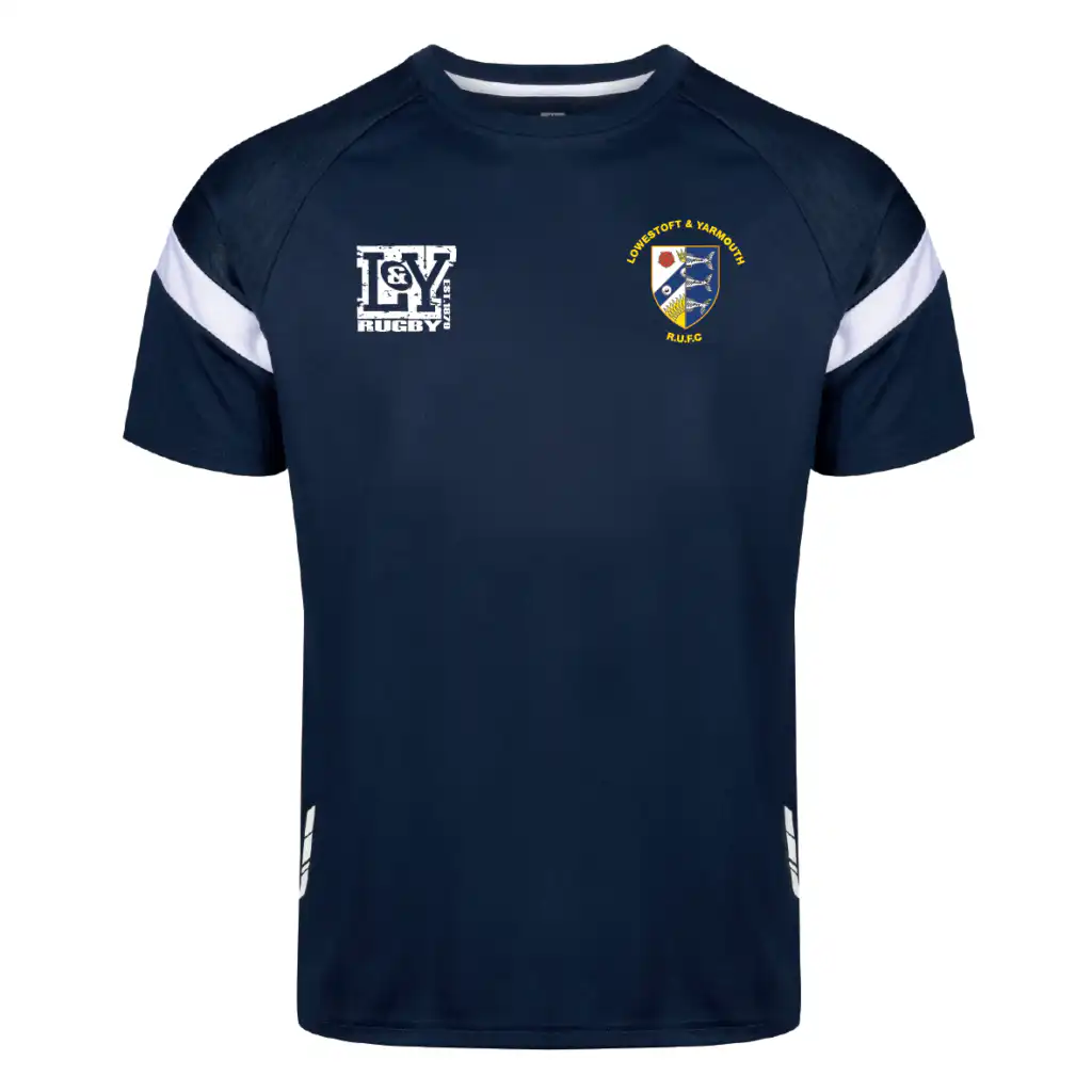 L&Y Rugby - Kinetic Technical Tee - Navy/White